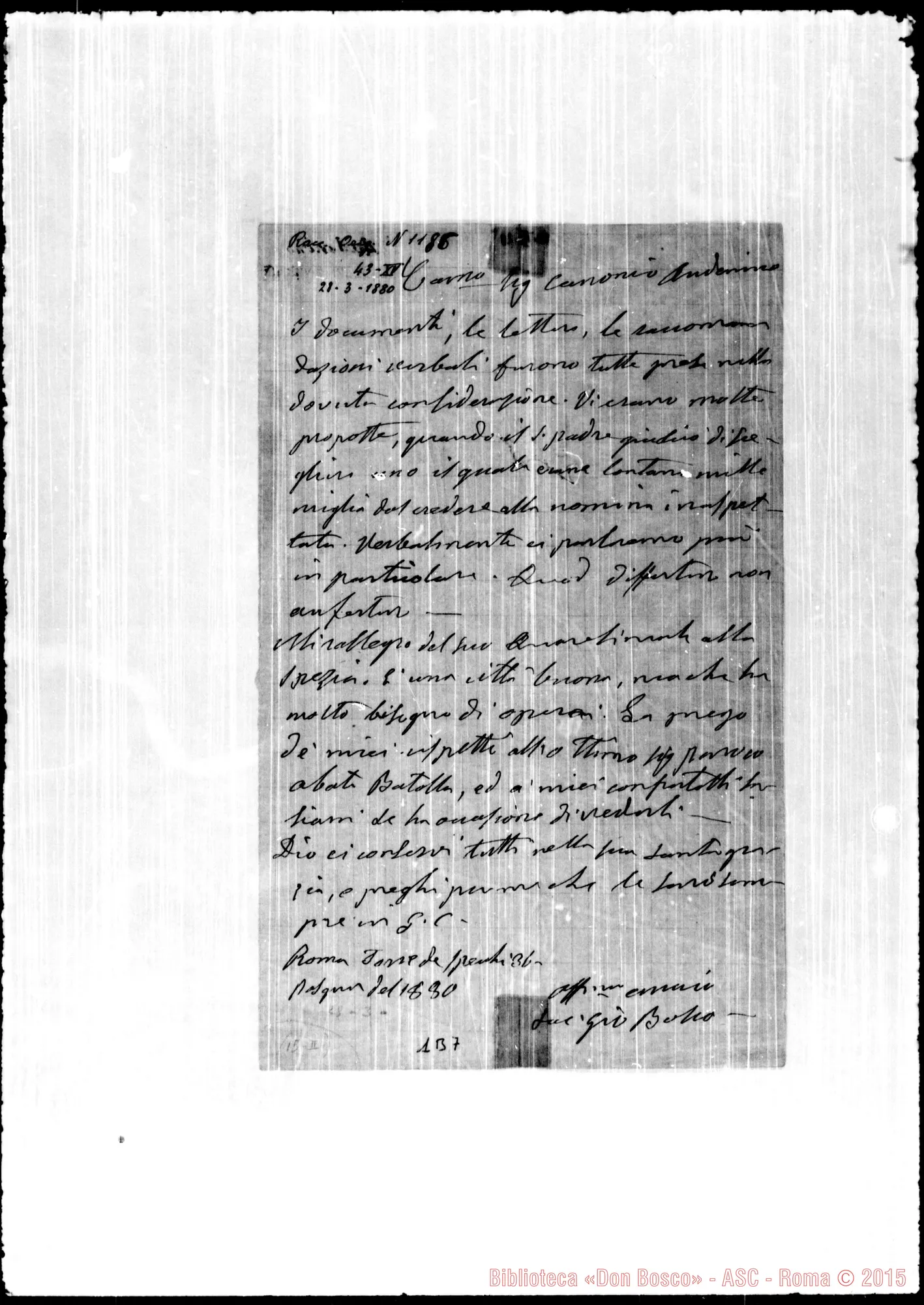 Fotogramma B 7 — Andenino, canonico
