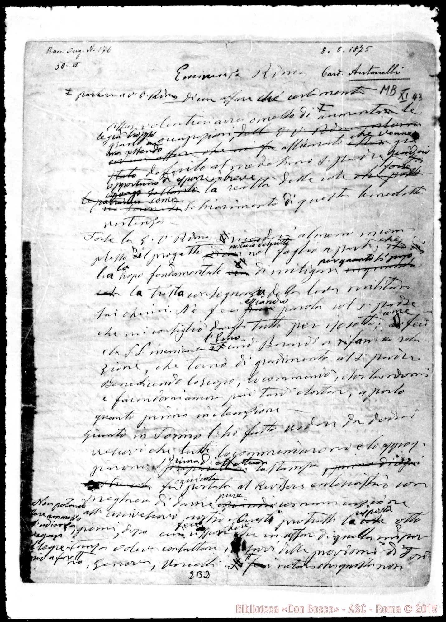 Fotogramma B 2 — Antonelli Giacomo, Card. Segret. di Stato