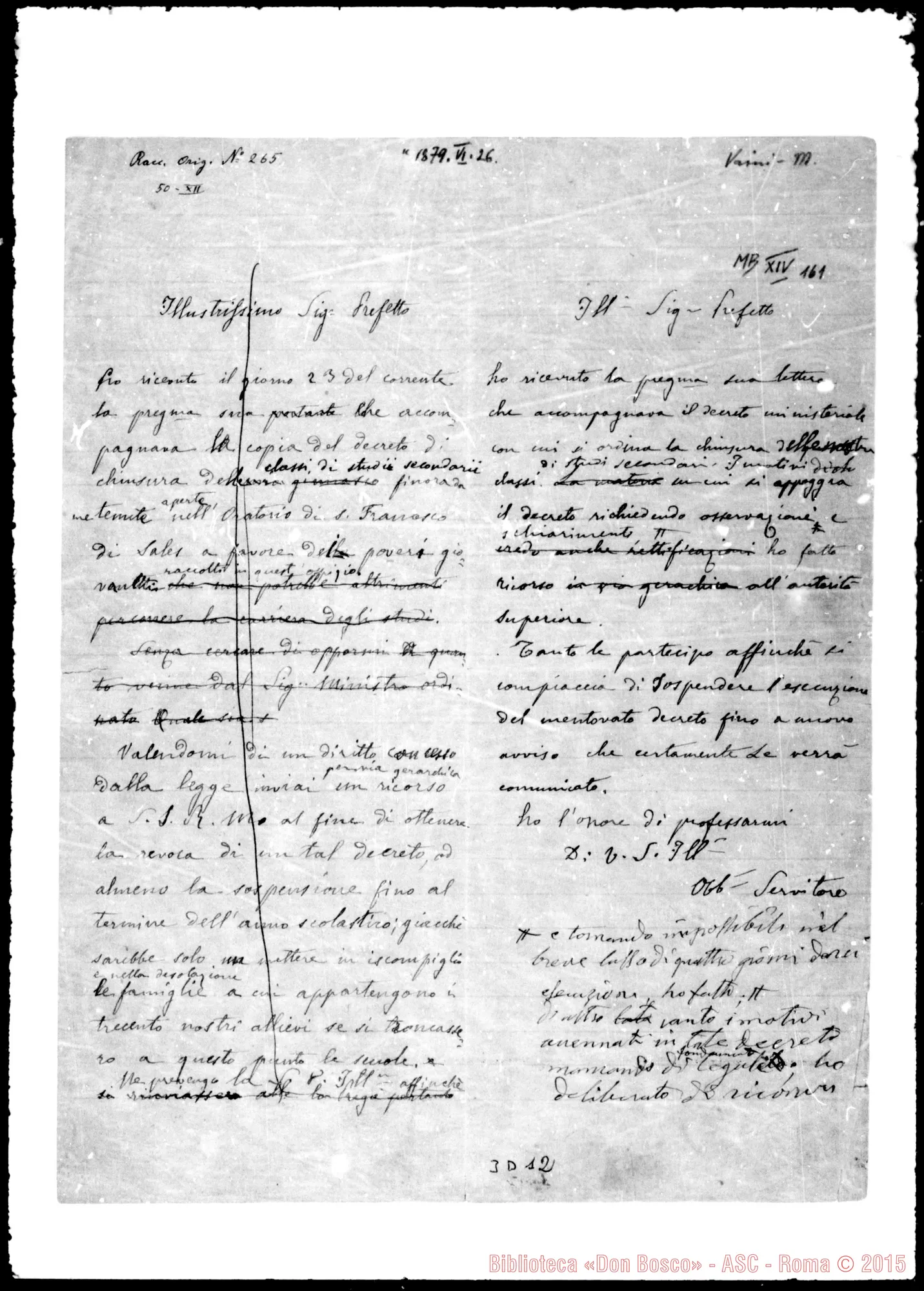 Fotogramma D 12 — Autorità: Prefetti: Minghelli