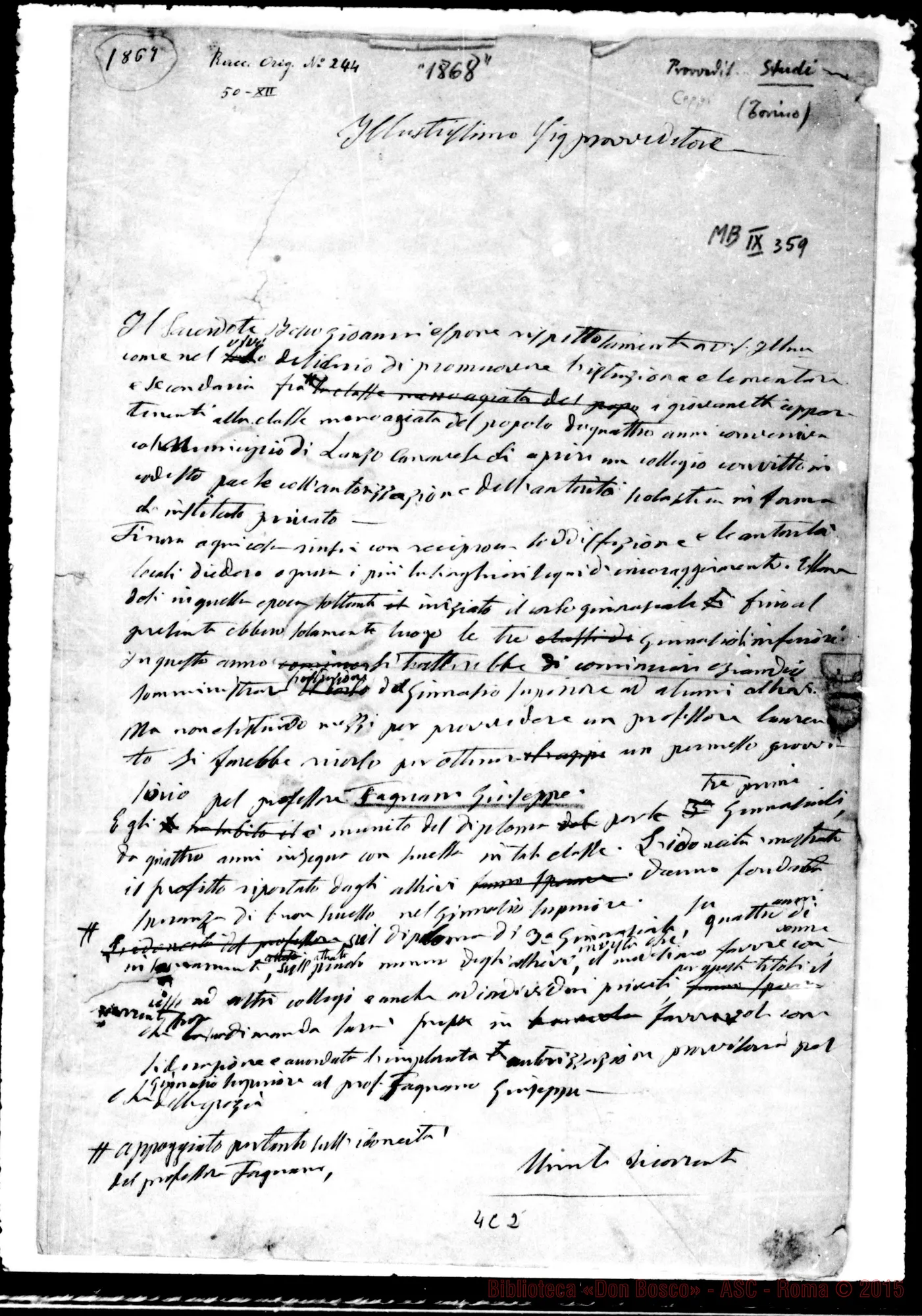 Fotogramma C 2 — Autorità: Provveditori: Ceppi
