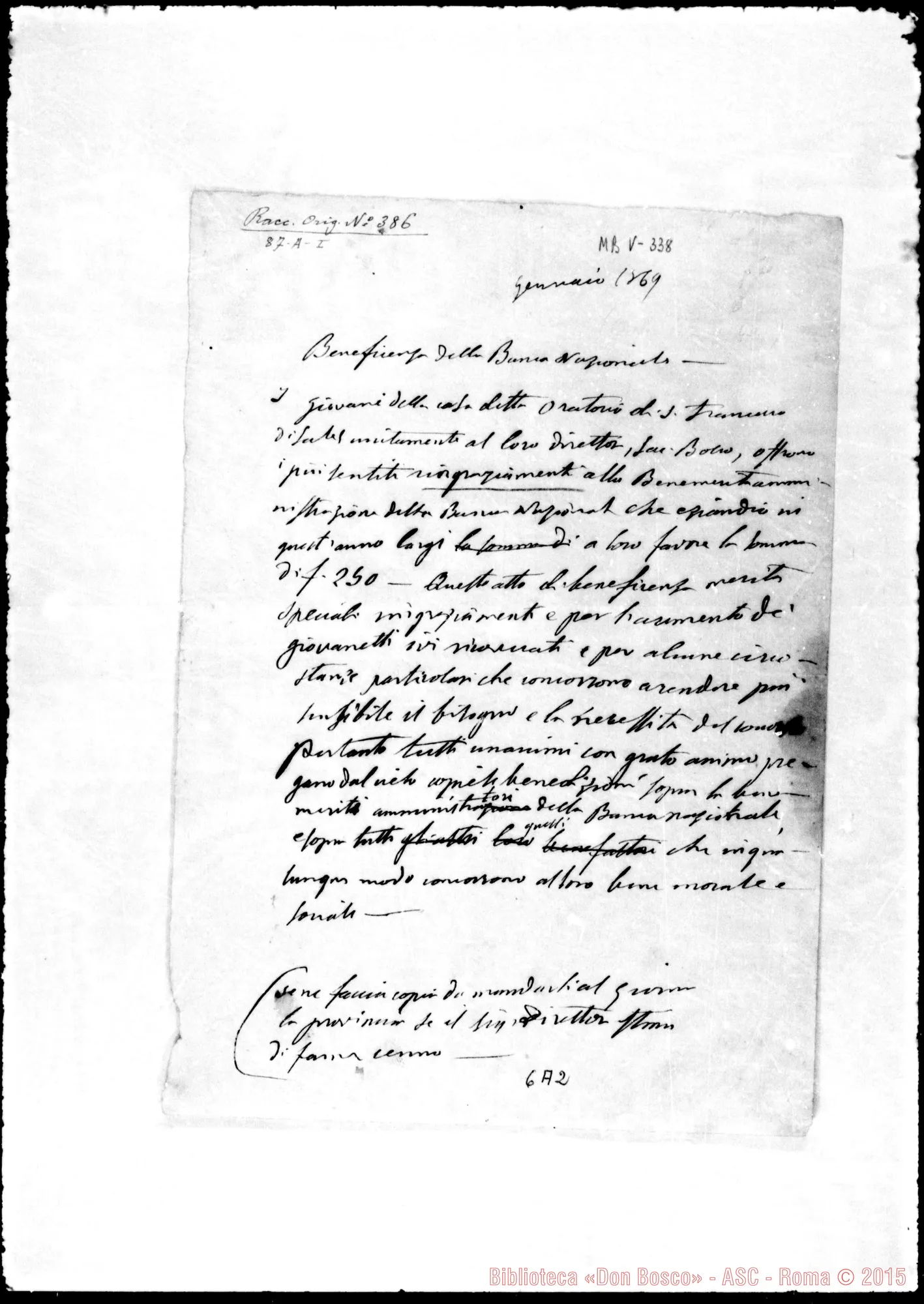 Fotogramma A 2 — Banca Nazionale