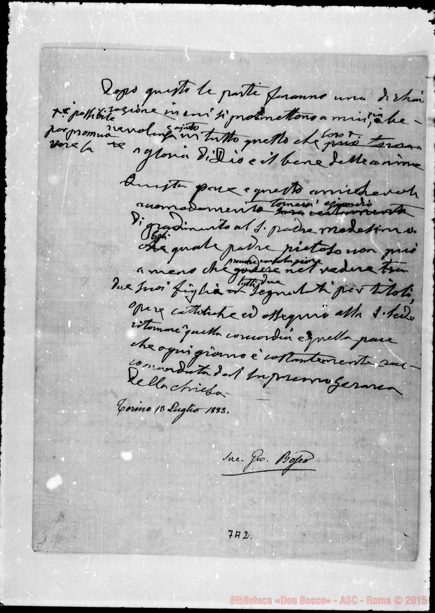 Fotogramma A 2 — Bernardino, Padre Generale O.F.M.