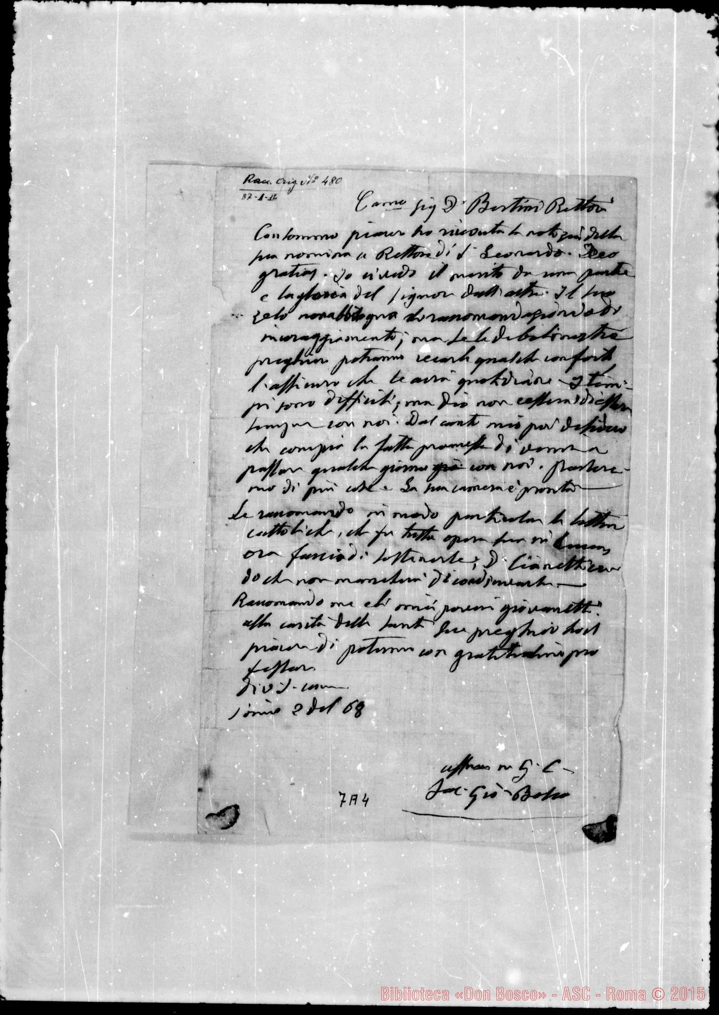 Fotogramma A 4 — Bertini Salvatore, Rettor di S. Leonardo A Lucca
