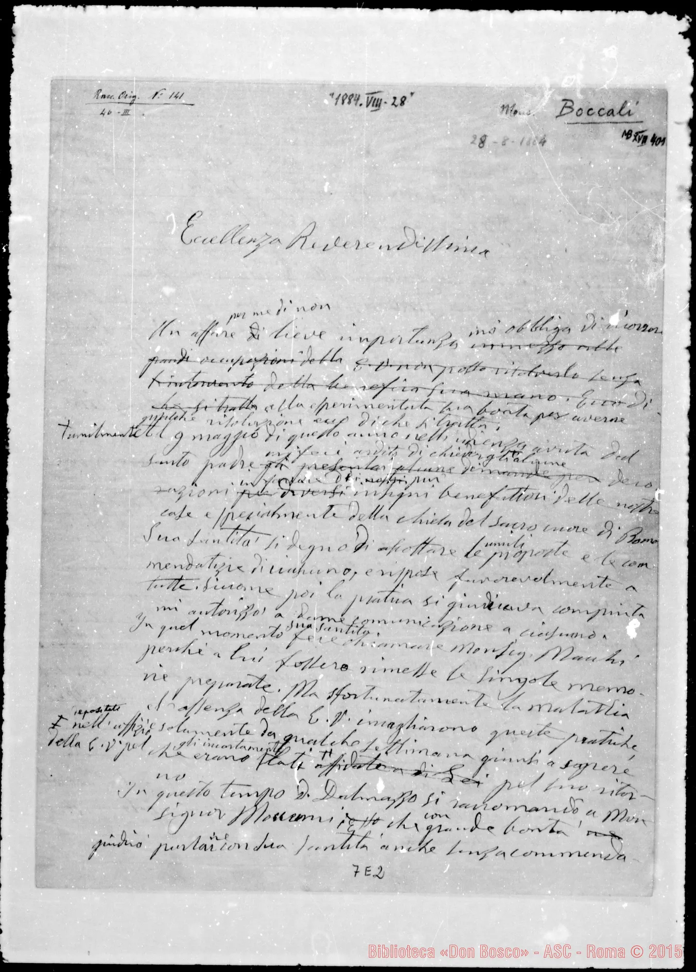 Fotogramma E 2 — Boccalli Gabriele, cameriere segreto di Leone XIII