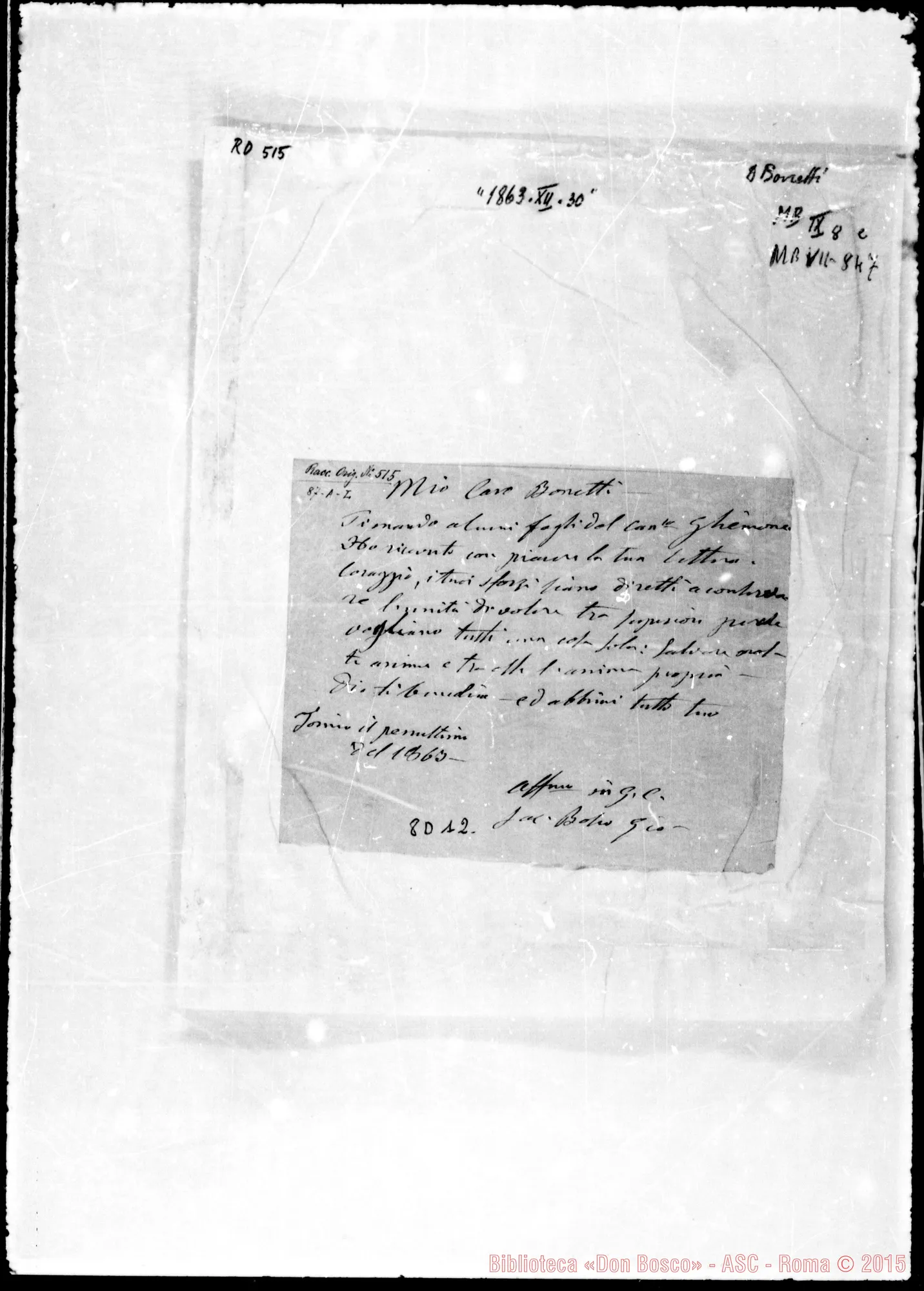 Fotogramma D 12 — Bonetti Giovanni, sac. SDB