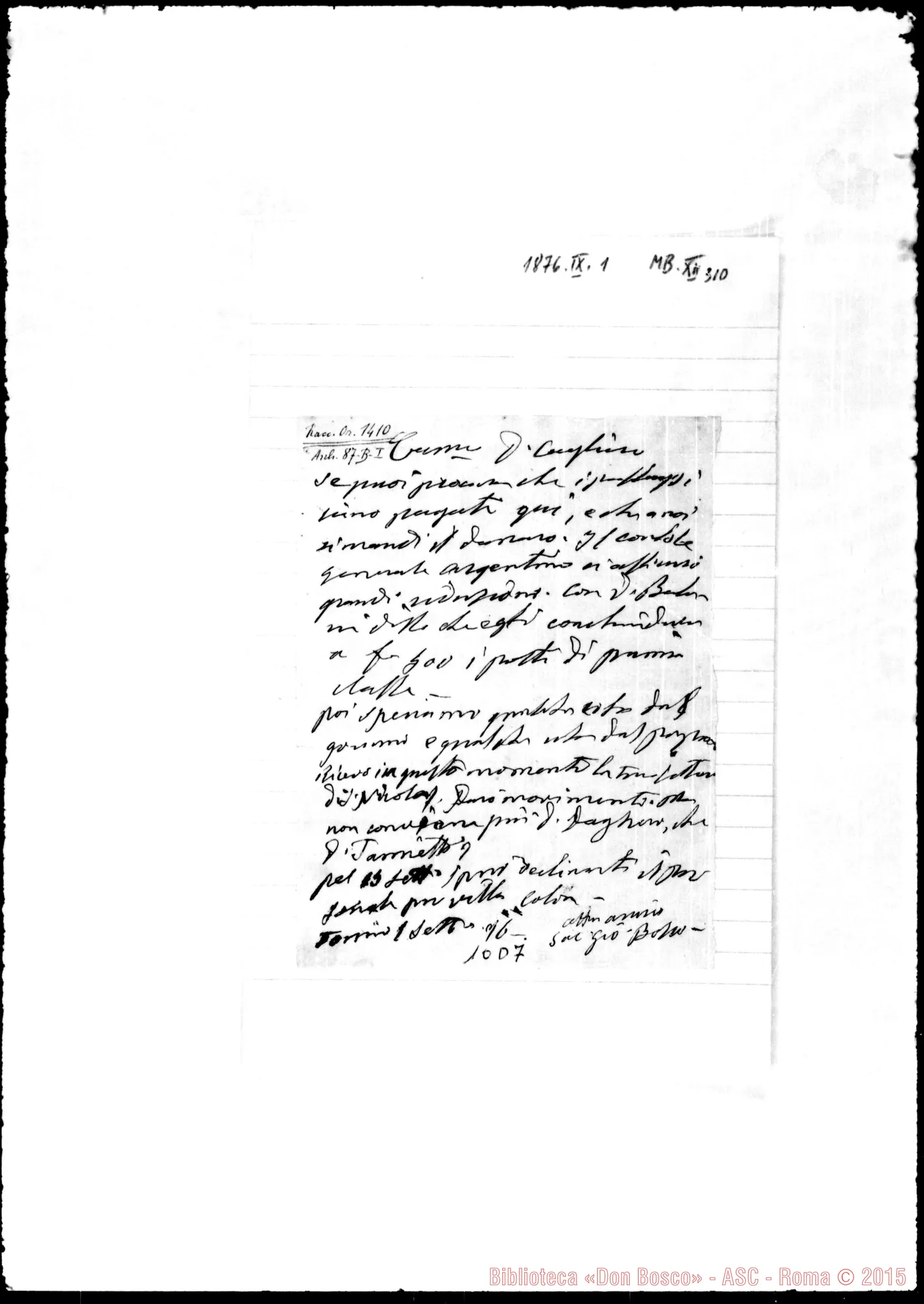 Fotogramma D 7 — Cagliero Giovanni, cardinale SDB