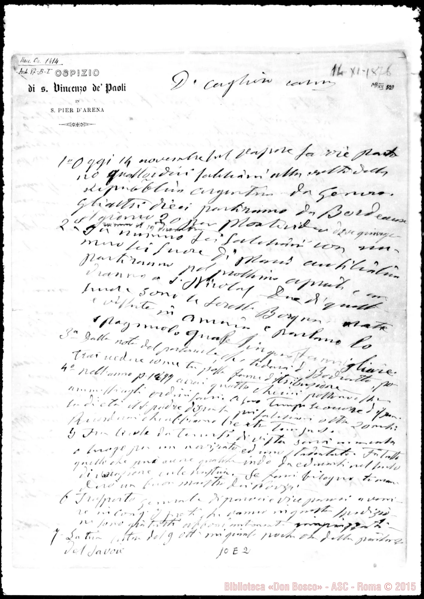 Fotogramma E 2 — Cagliero Giovanni, cardinale SDB