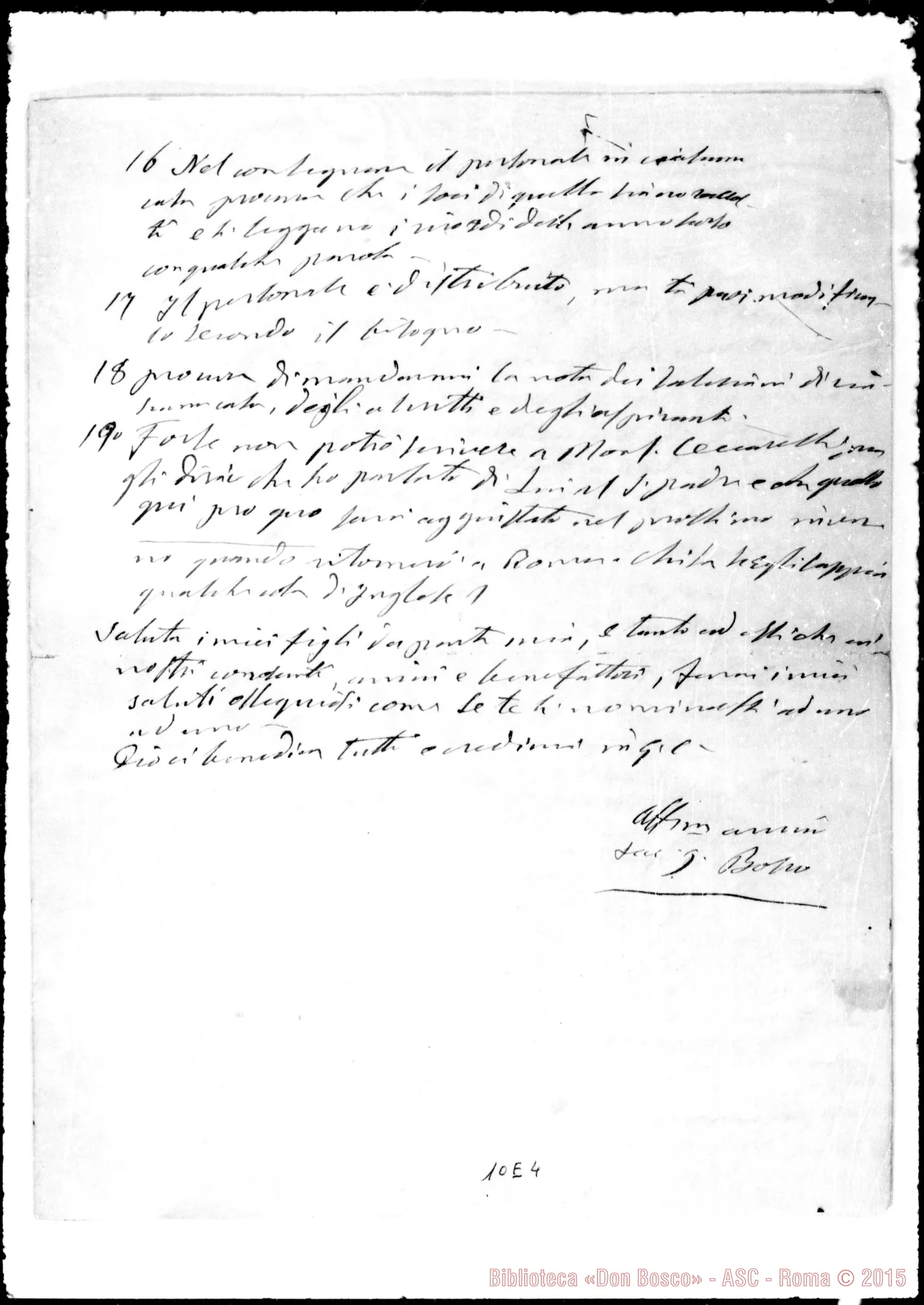 Fotogramma E 4 — Cagliero Giovanni, cardinale SDB