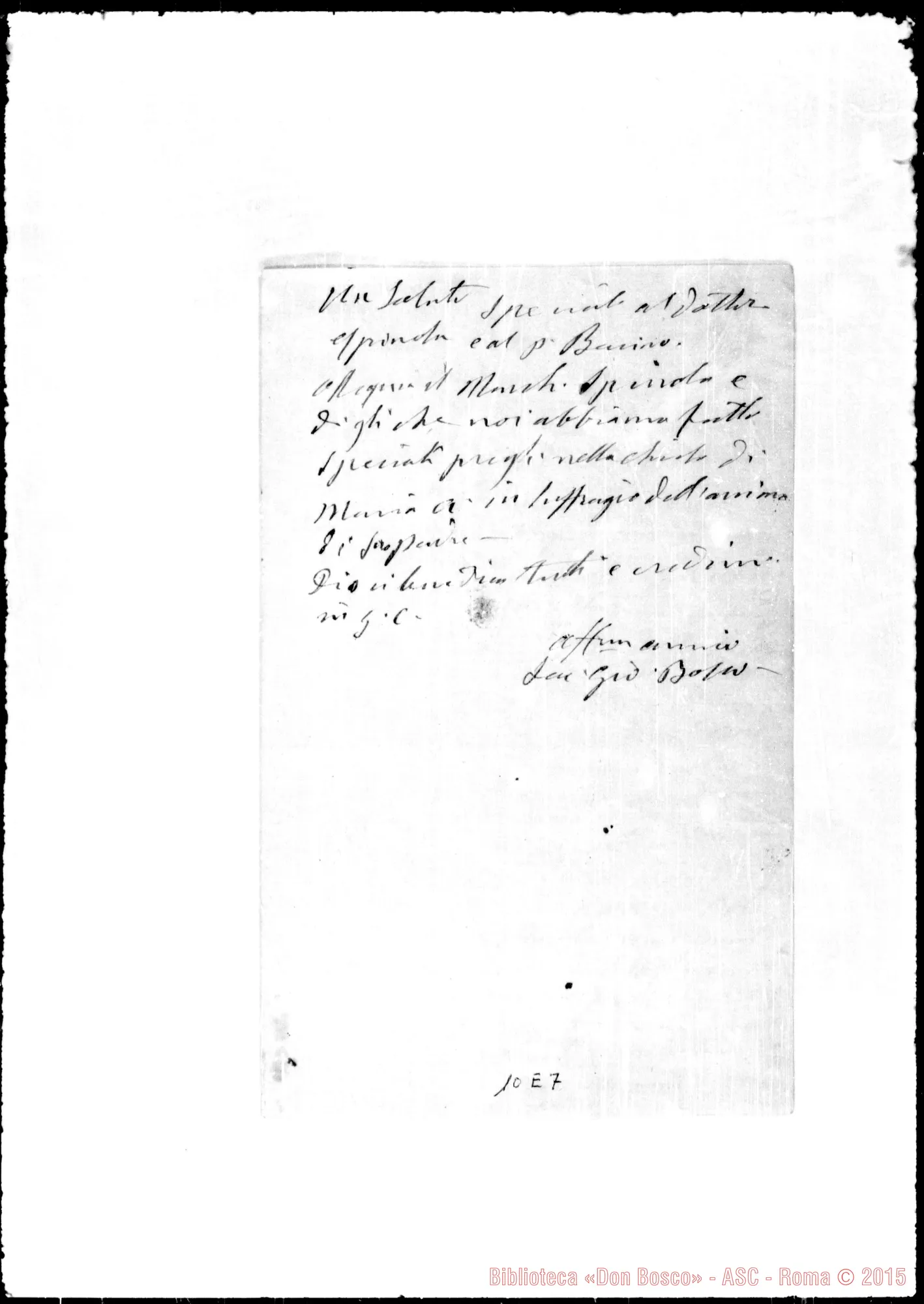 Fotogramma E 7 — Cagliero Giovanni, cardinale SDB