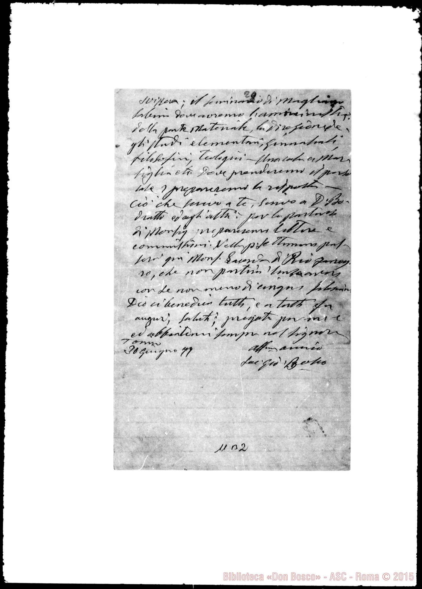 Fotogramma B 2 — Cagliero Giovanni, cardinale SDB