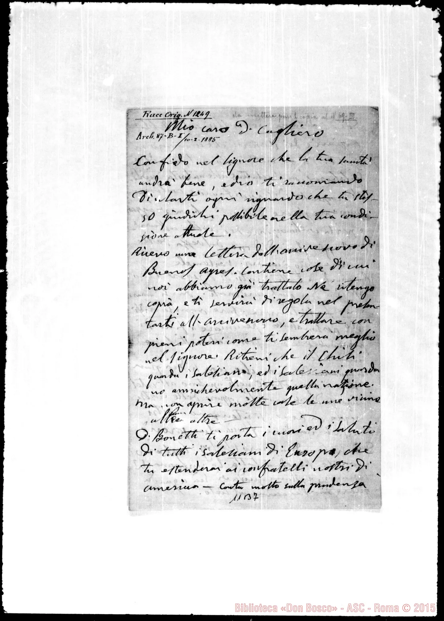 Fotogramma B 7 — Cagliero Giovanni, cardinale SDB