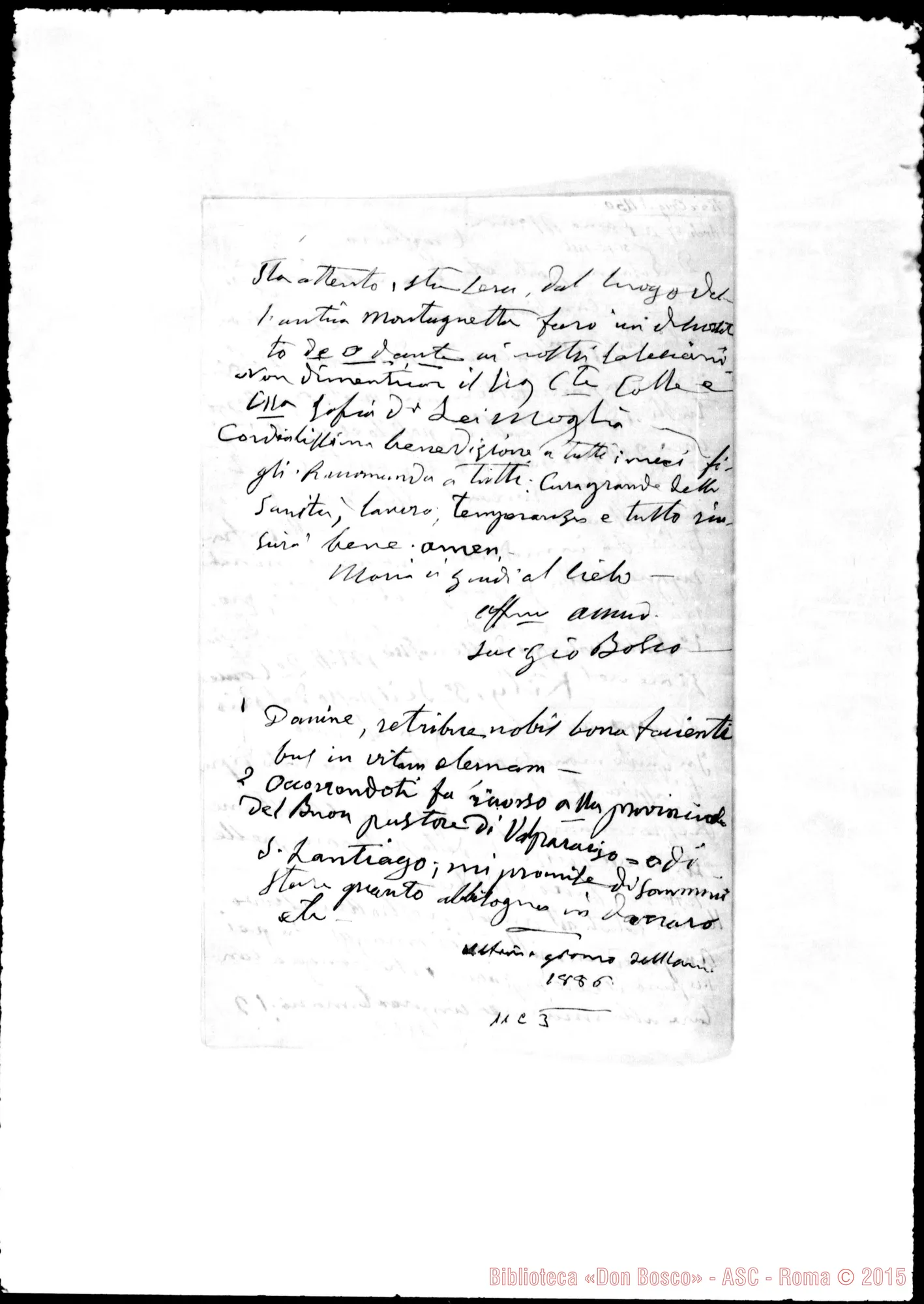 Fotogramma C 3 — Cagliero Giovanni, cardinale SDB