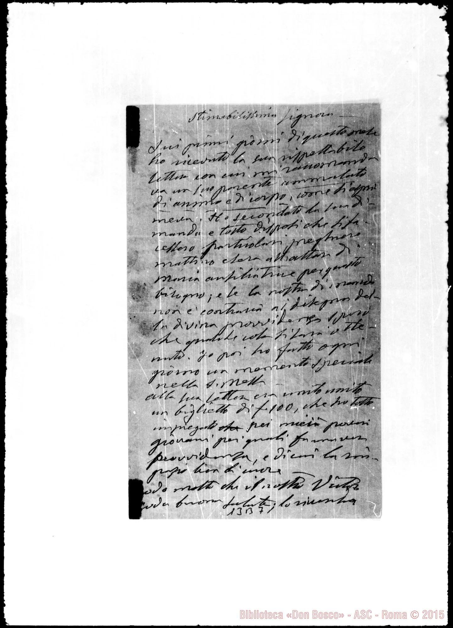Fotogramma B 7 — Cesconi, signora