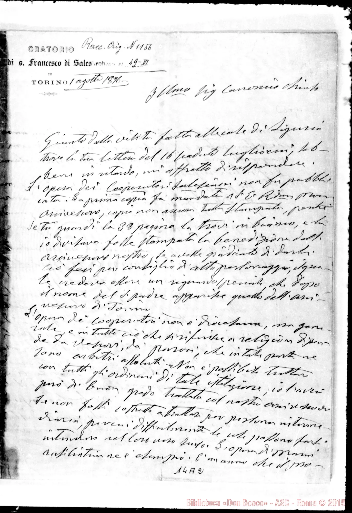 Fotogramma A 2 — Chiuso Tommaso, sac.