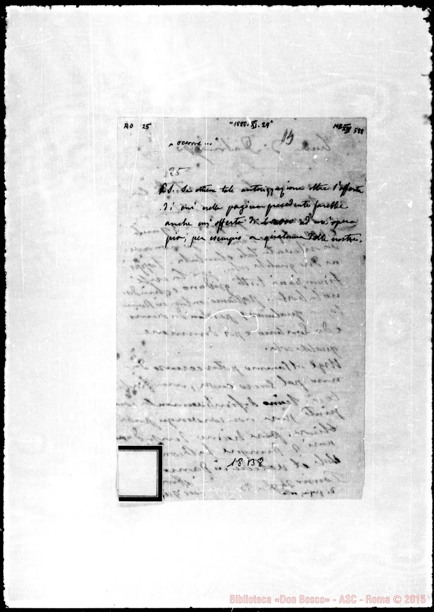 Fotogramma B 8 — Dalmazzo Francesco, sac. SDB