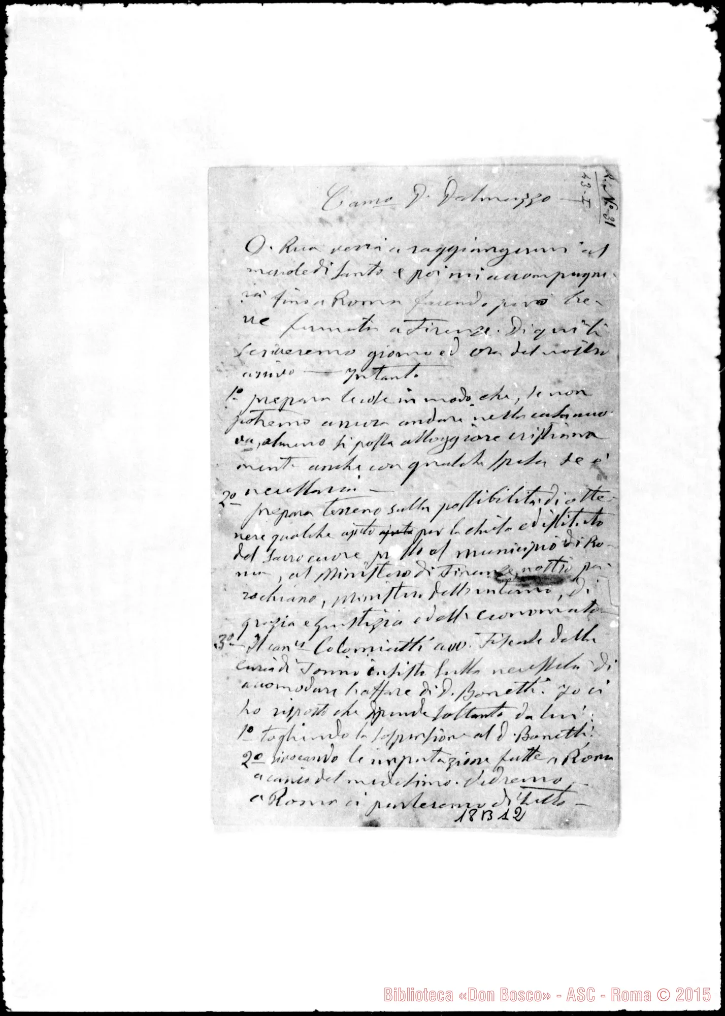 Fotogramma B 12 — Dalmazzo Francesco, sac. SDB