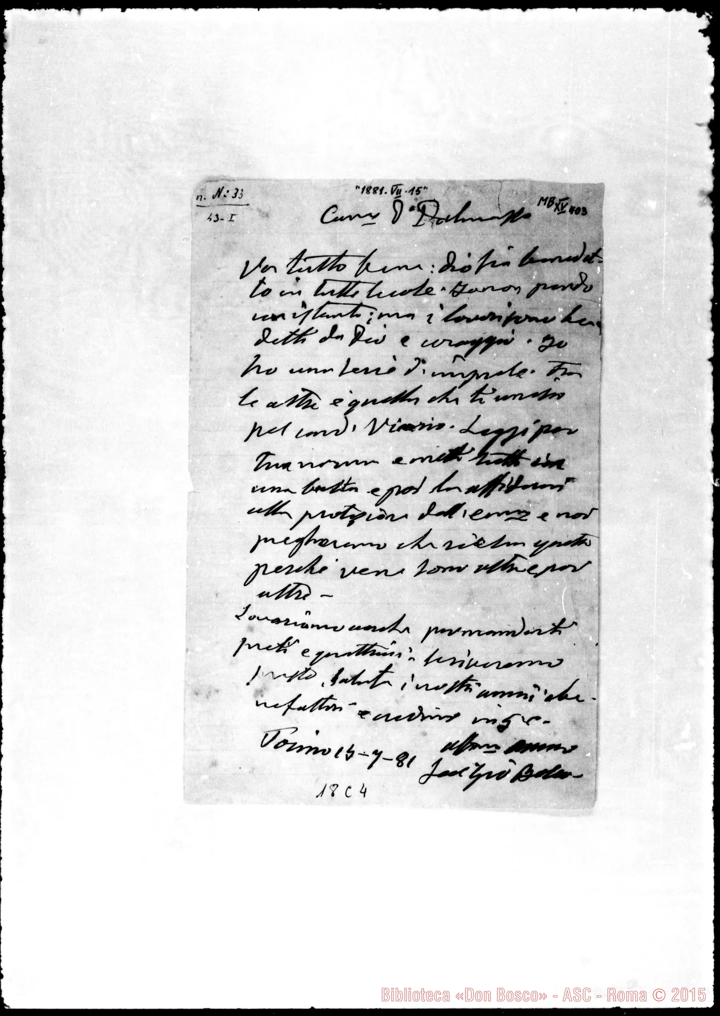 Fotogramma C 4 — Dalmazzo Francesco, sac. SDB