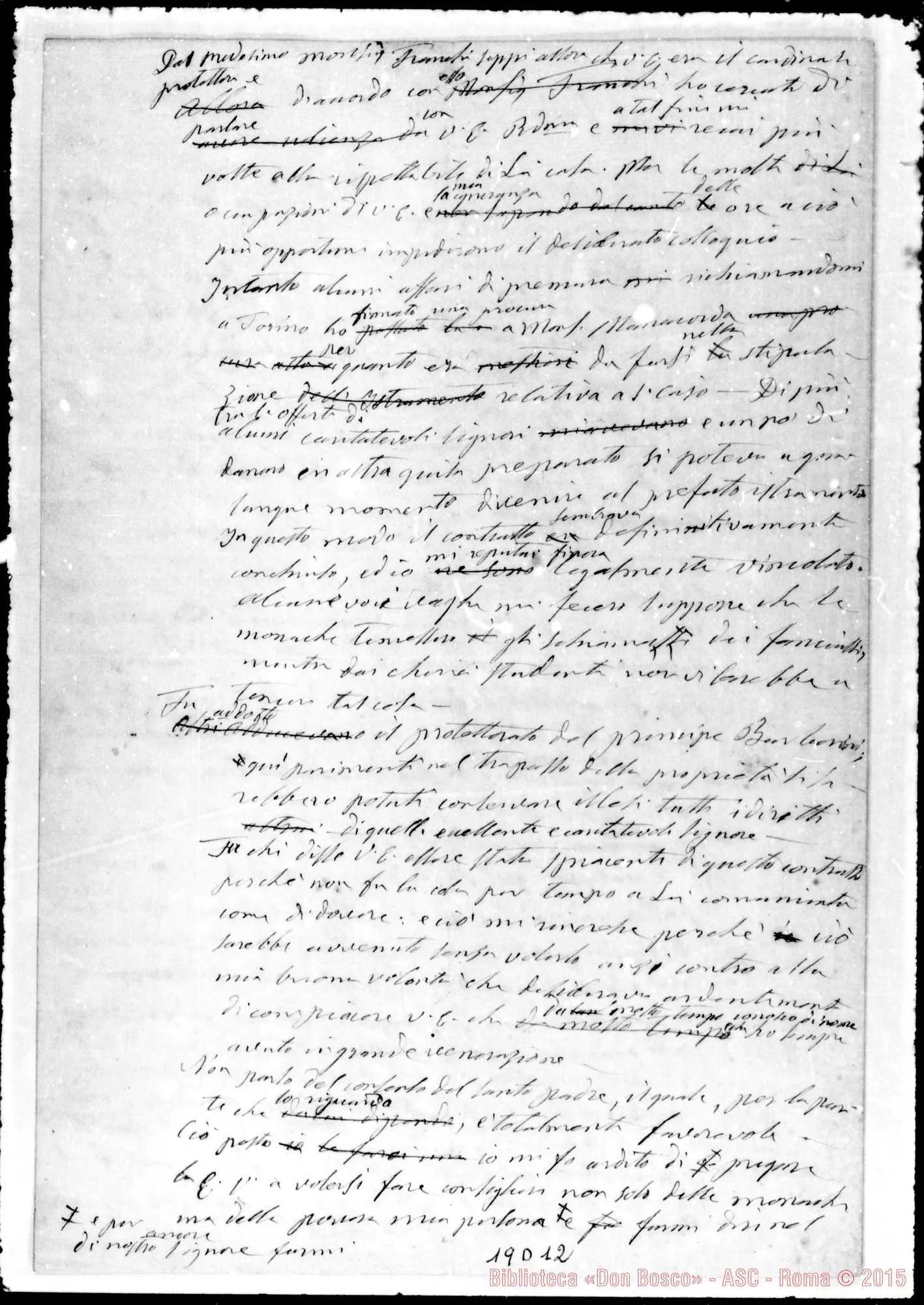 Fotogramma D 12 — De Silvestri, Card. Protettore delle Barberine