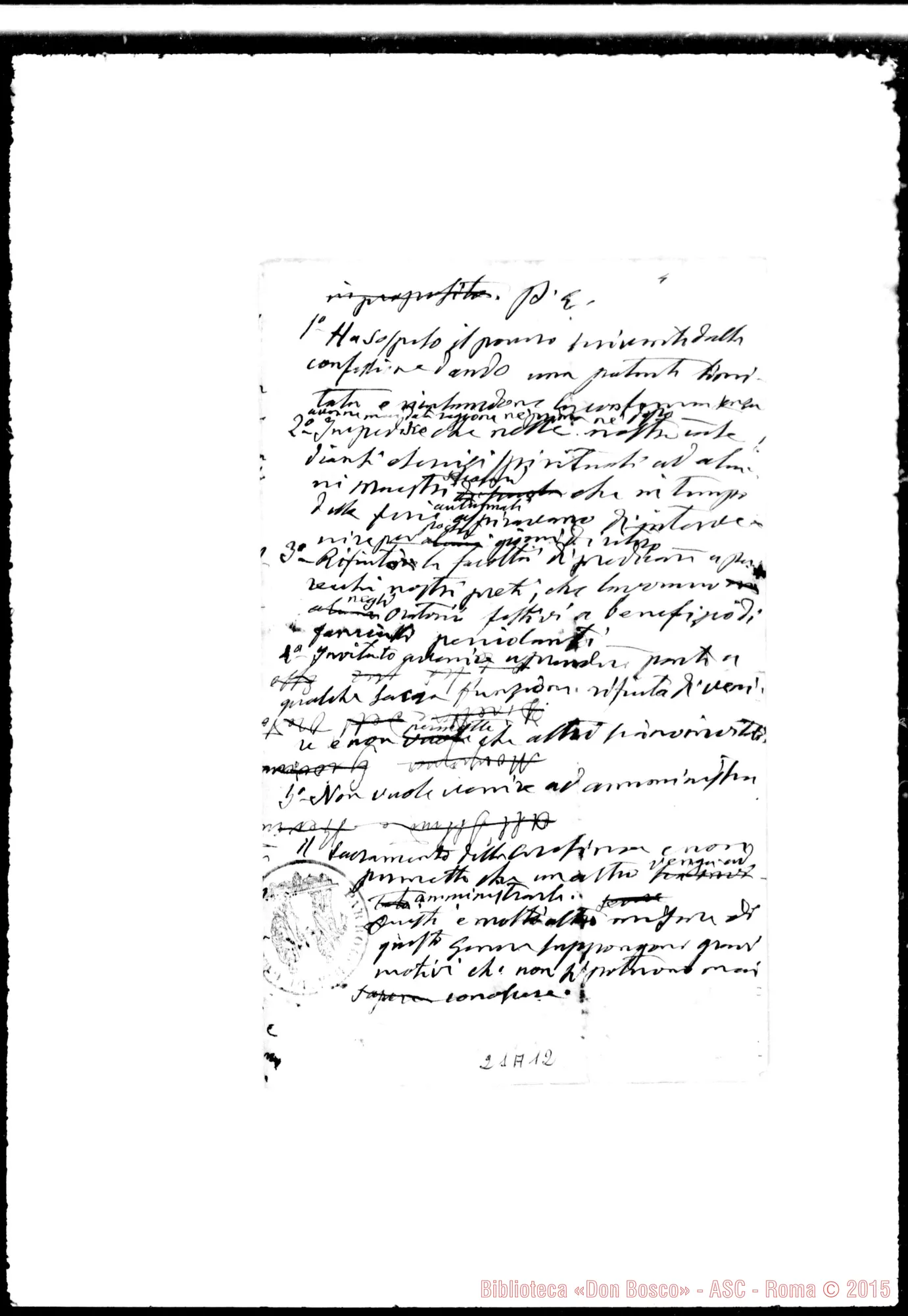 Fotogramma A 12 — Ferrieri Innocenzo, Card.