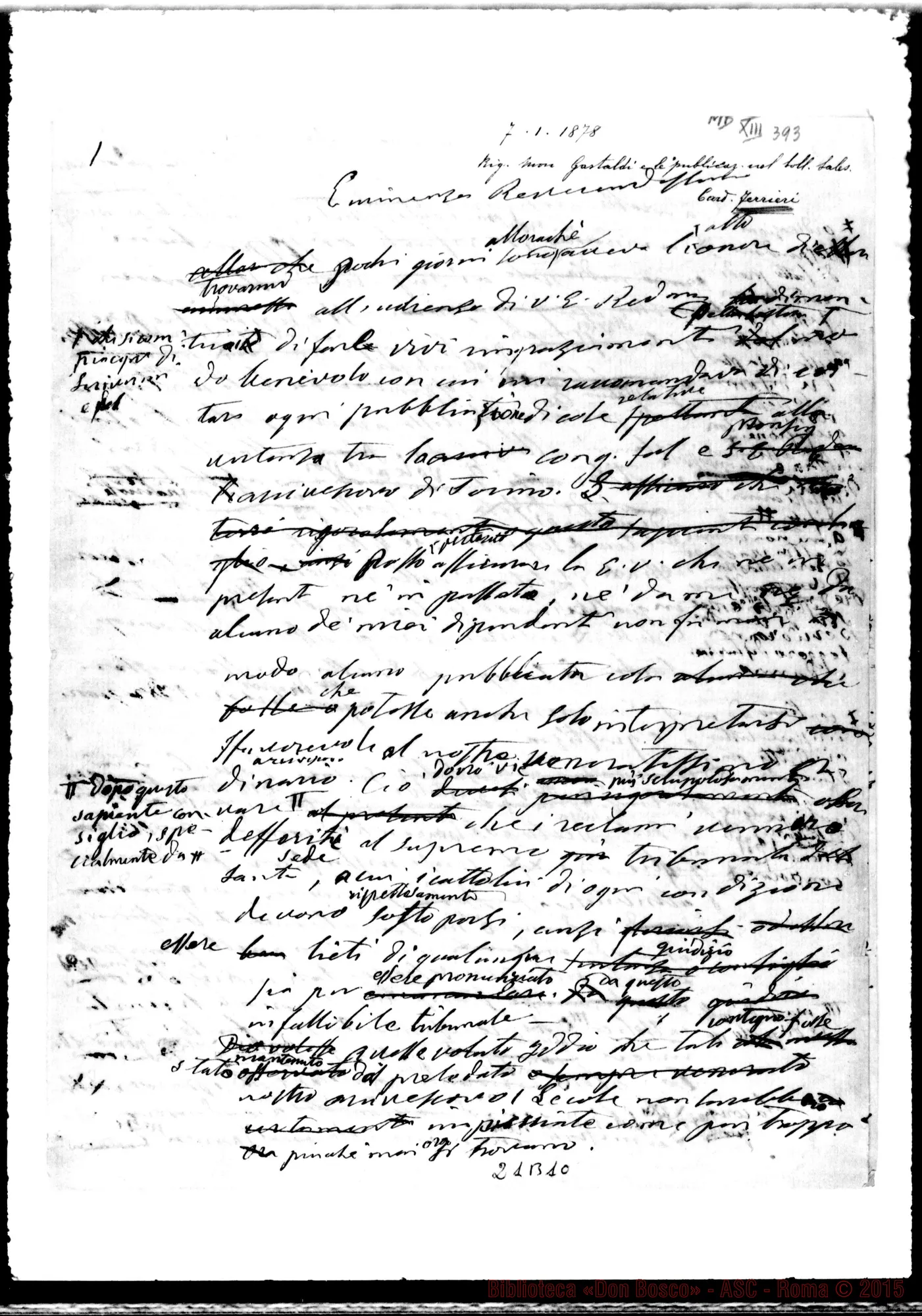 Fotogramma B 10 — Ferrieri Innocenzo, Card.