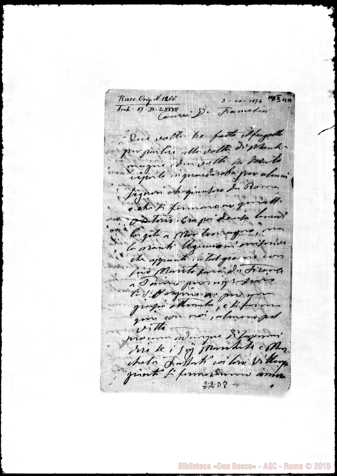 Fotogramma D 8 — Francesia Giovanni, sac. SDB