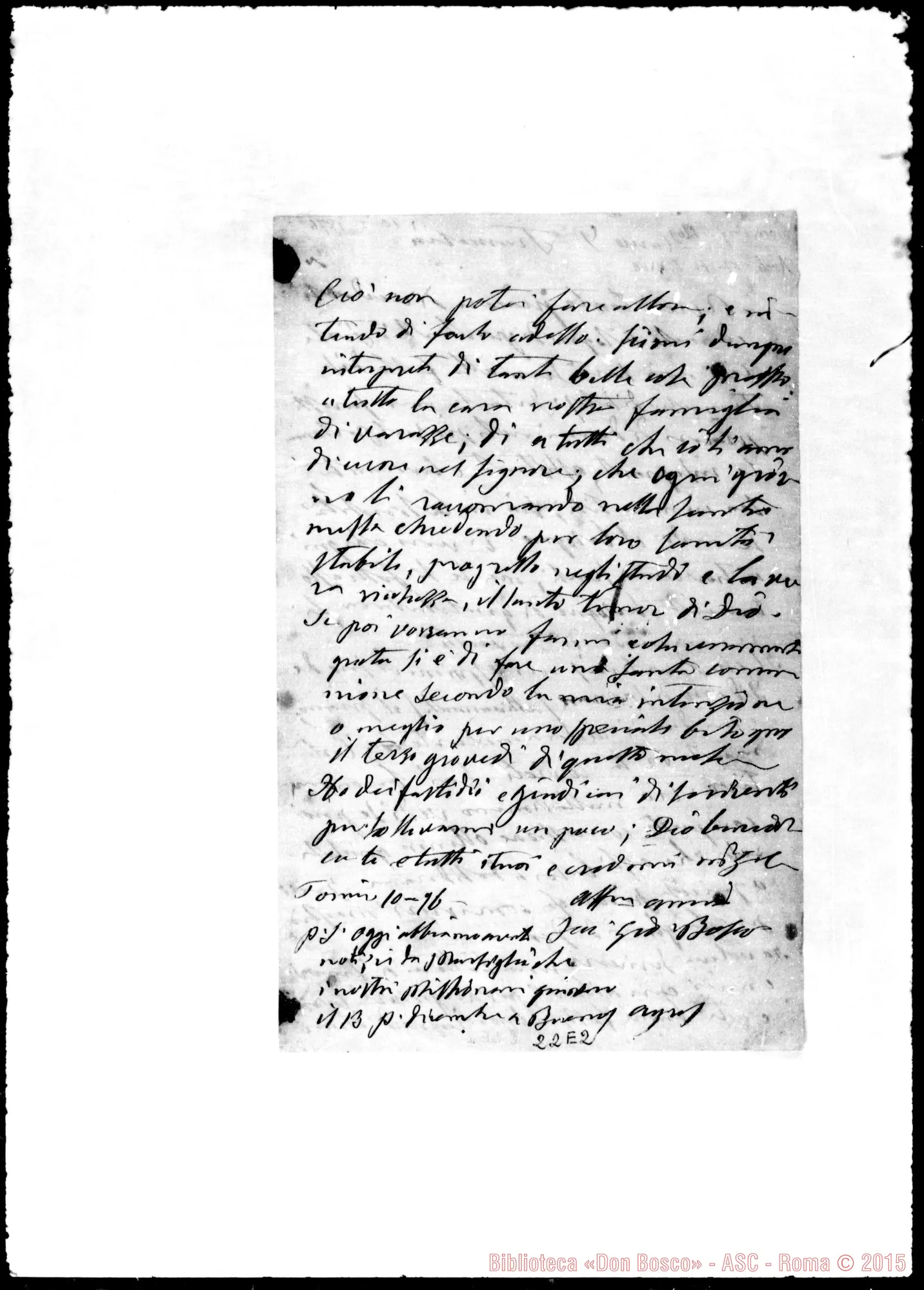 Fotogramma E 2 — Francesia Giovanni, sac. SDB