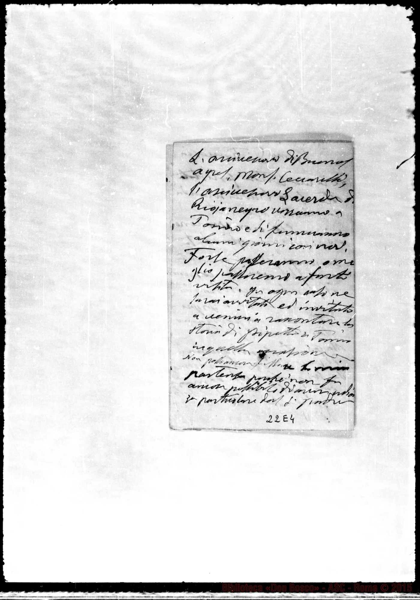 Fotogramma E 4 — Francesia Giovanni, sac. SDB