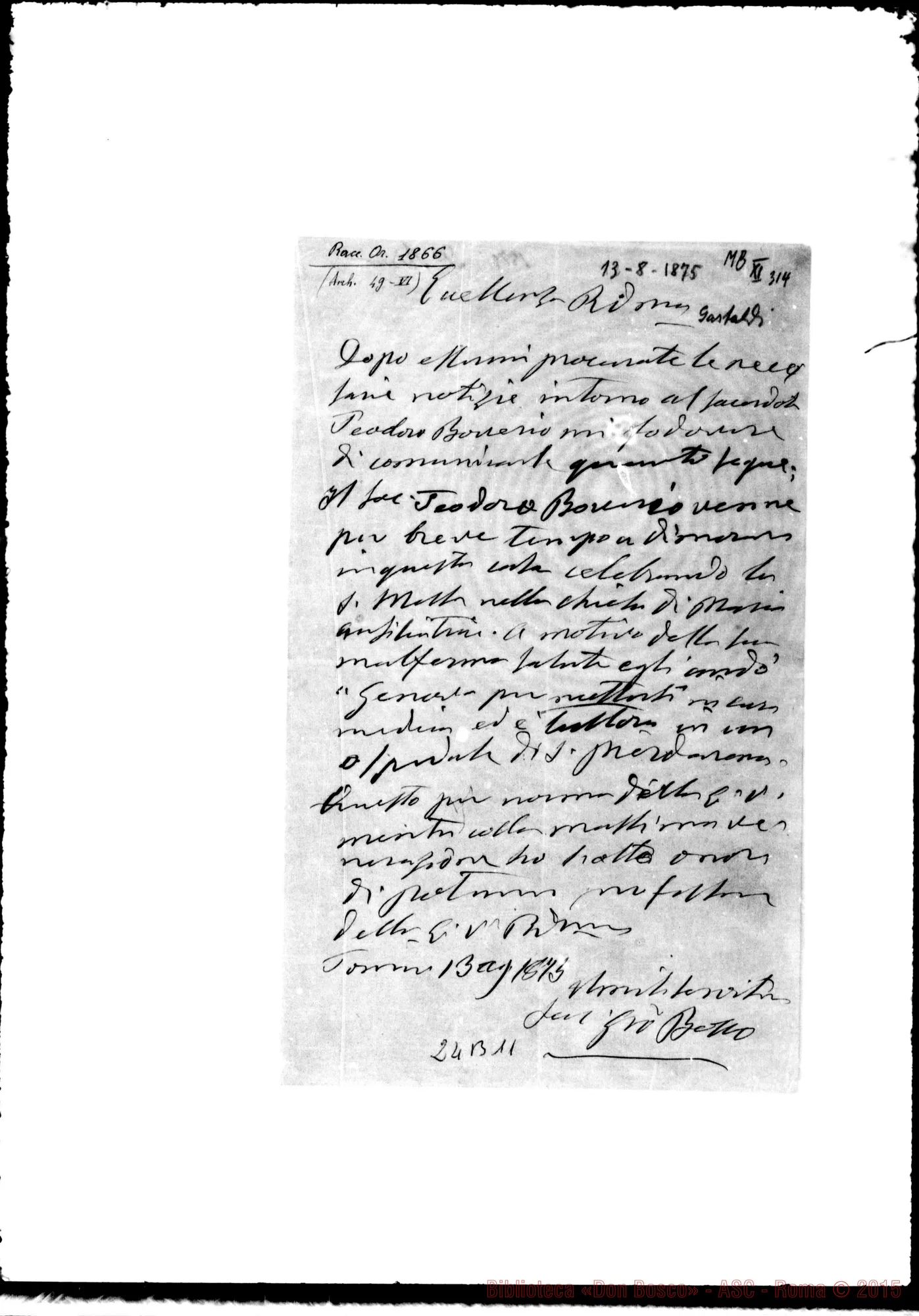 Fotogramma B 11 — Gastaldi Lorenzo, Arcivesc. di Torino