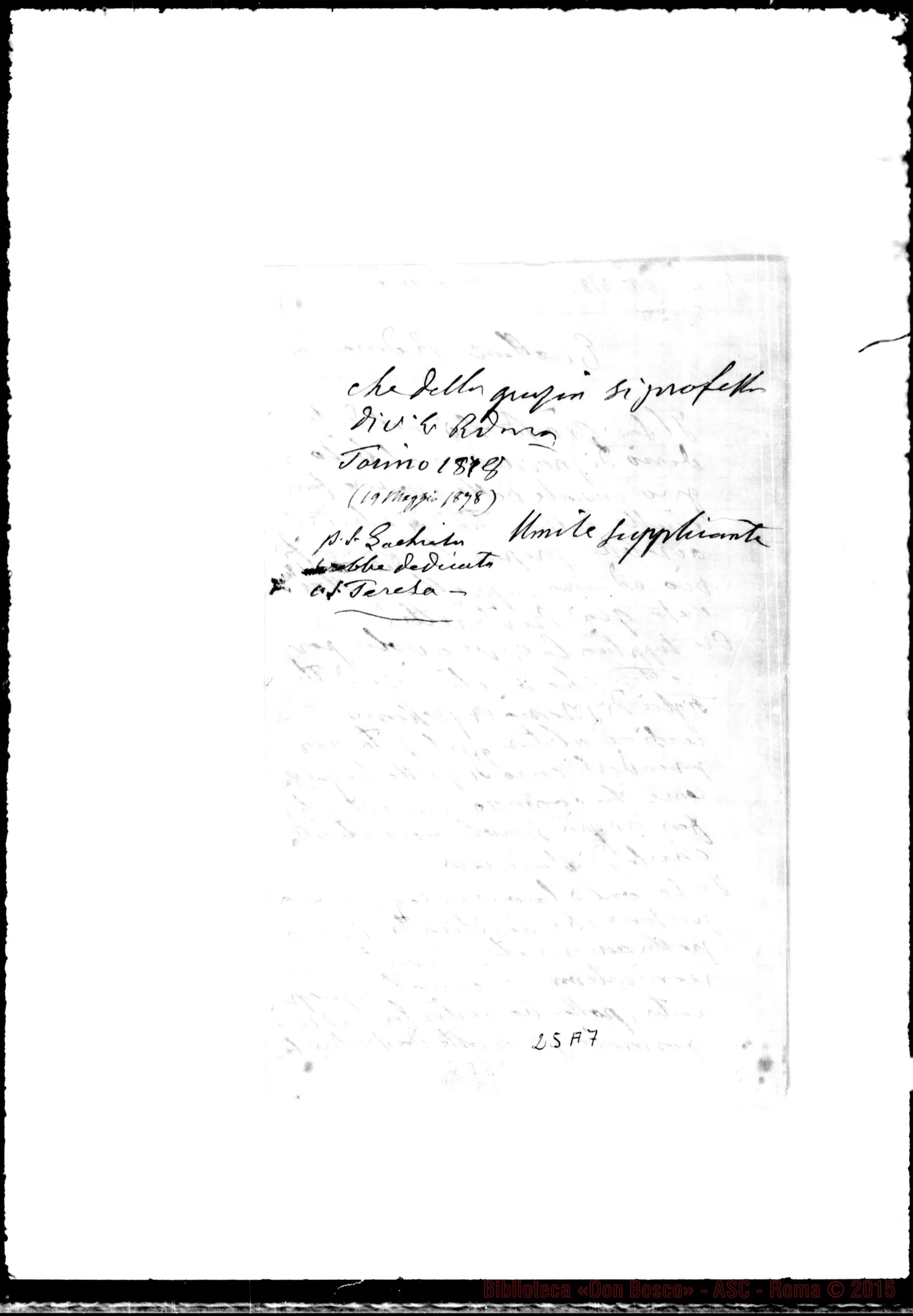 Fotogramma A 7 — Gastaldi Lorenzo, Arcivesc. di Torino