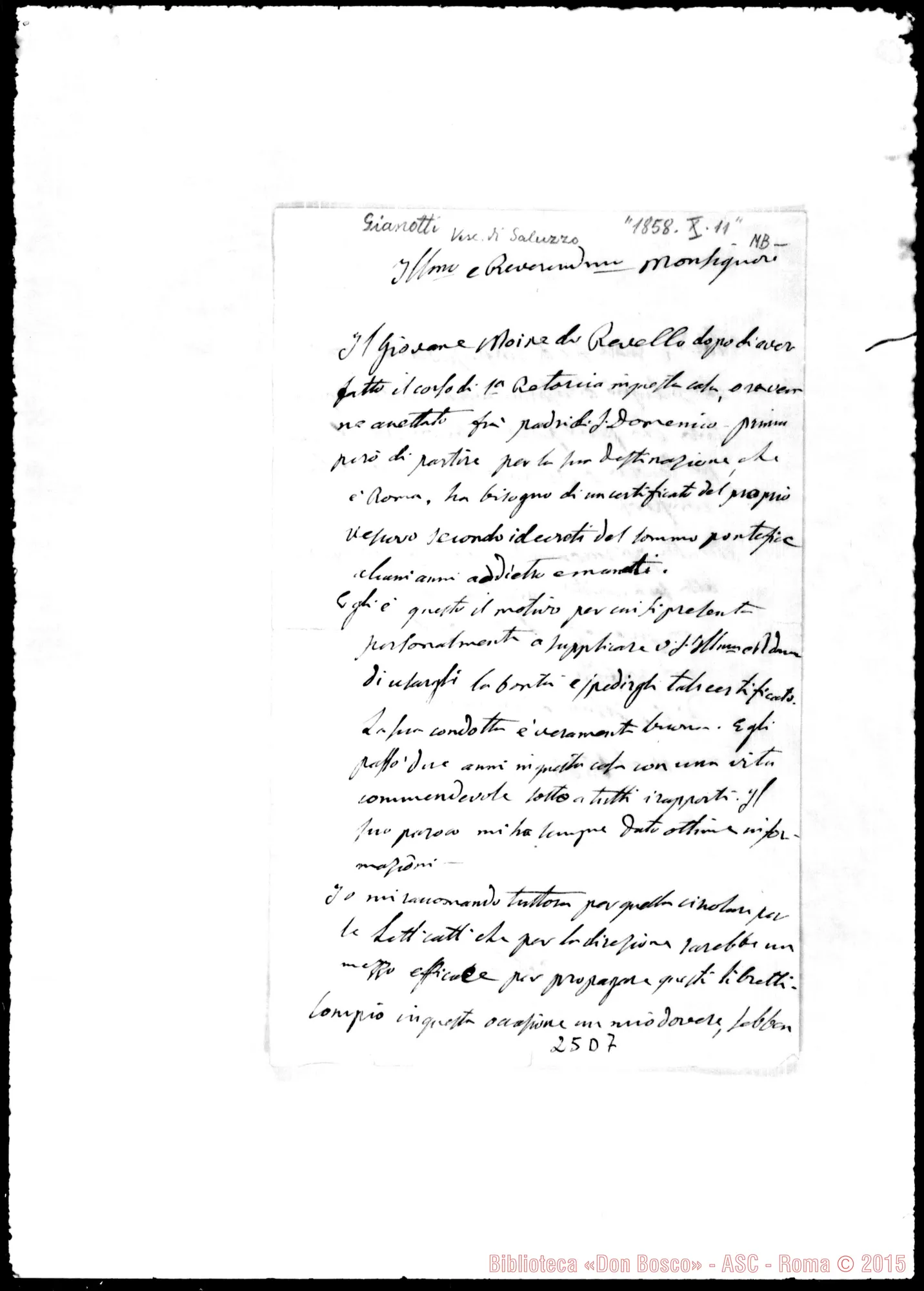 Fotogramma D 7 — Gianotti G. Antonio, vesc. di Saluzzo