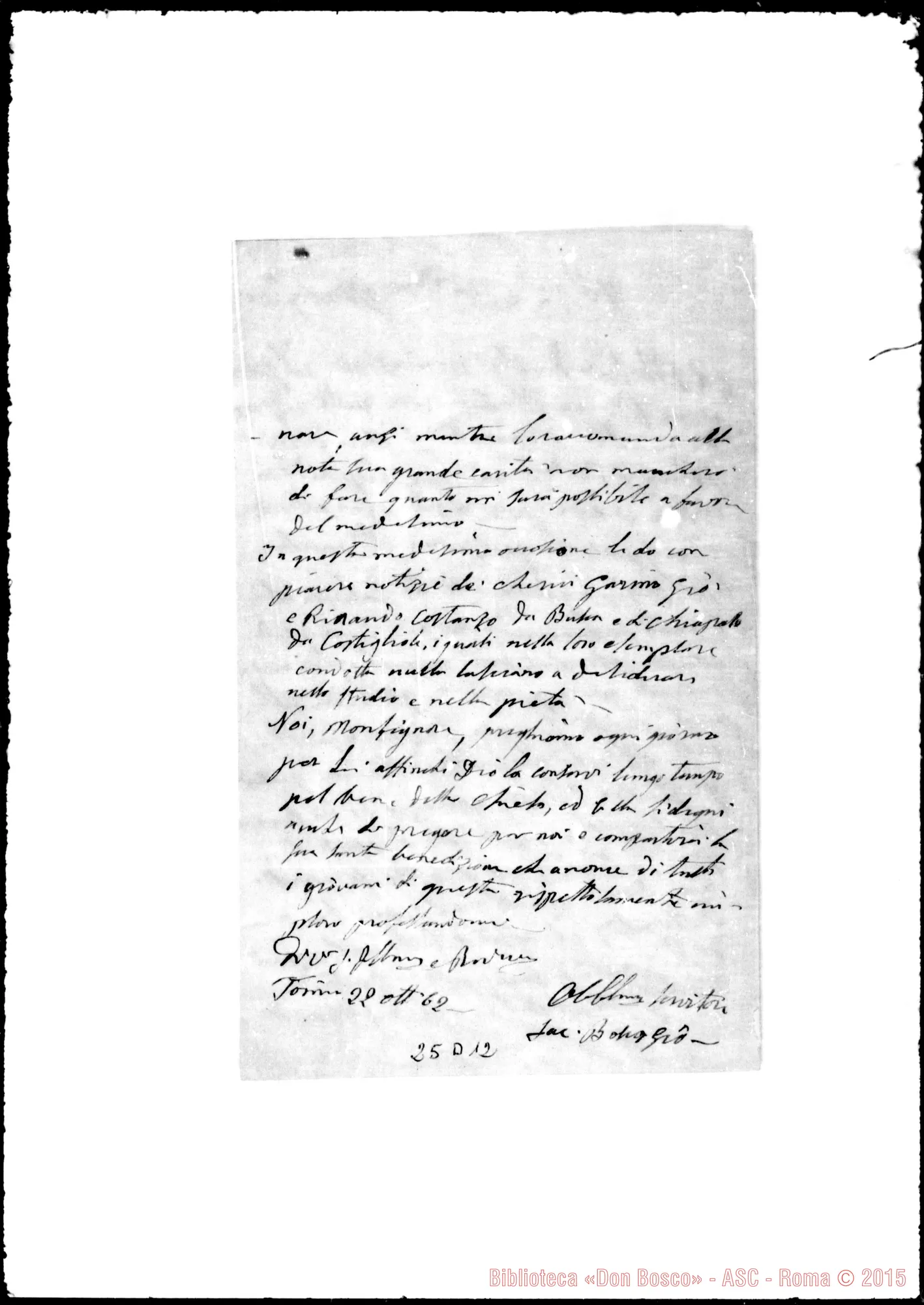 Fotogramma D 12 — Gianotti G. Antonio, vesc. di Saluzzo