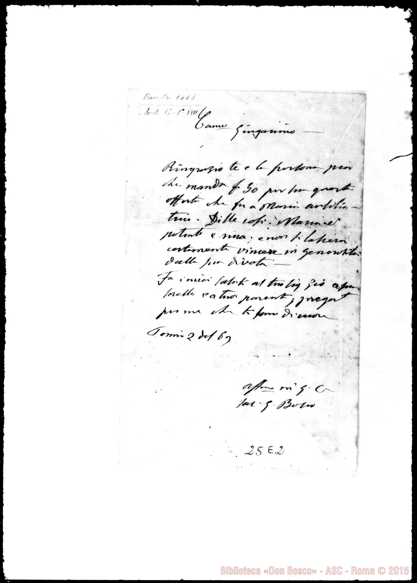 Fotogramma E 2 — Giuganino Bartolomeo, sac.