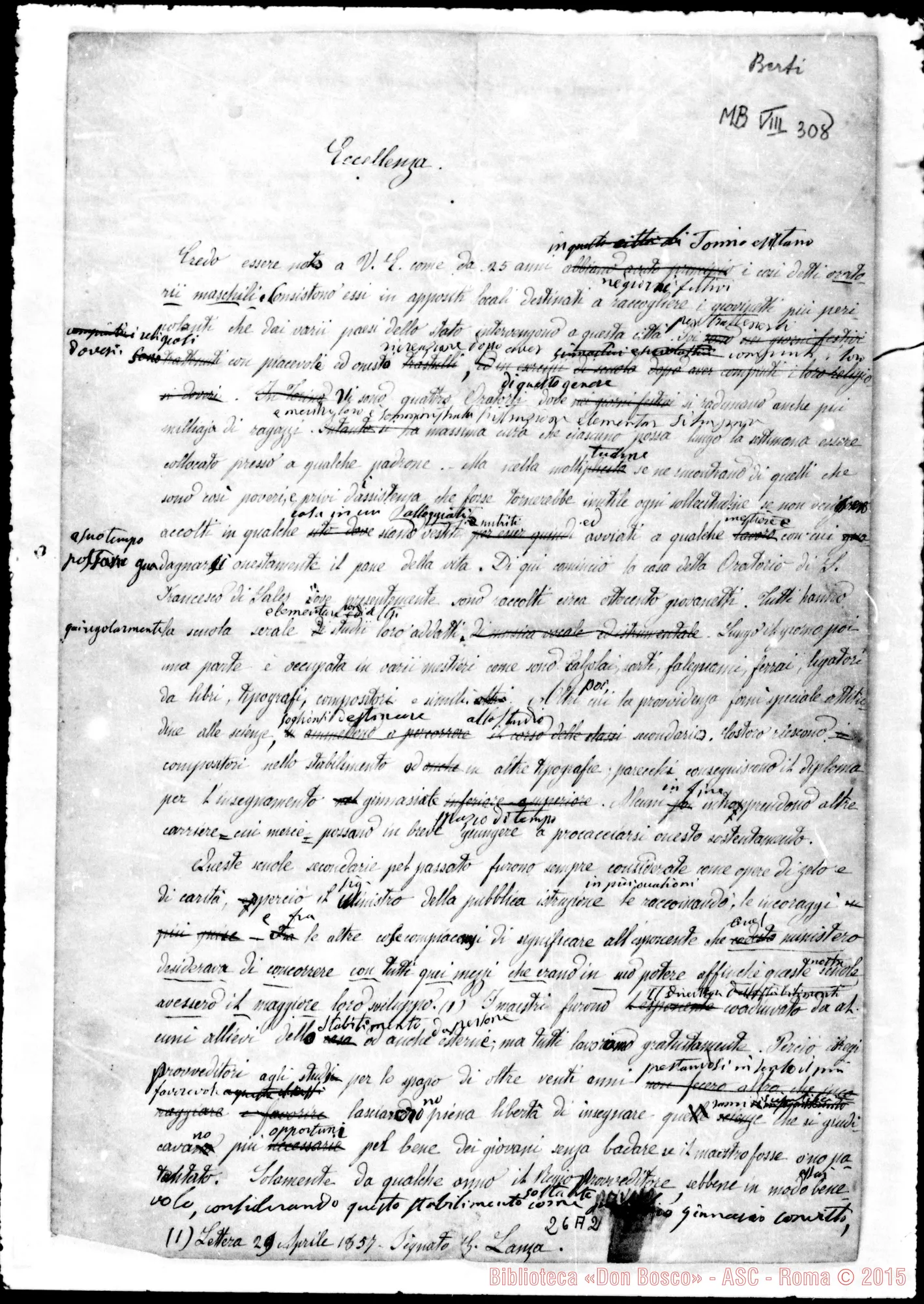 Fotogramma A 2 — Governo Berti Domenico, Ministro Pubblica Istruzione