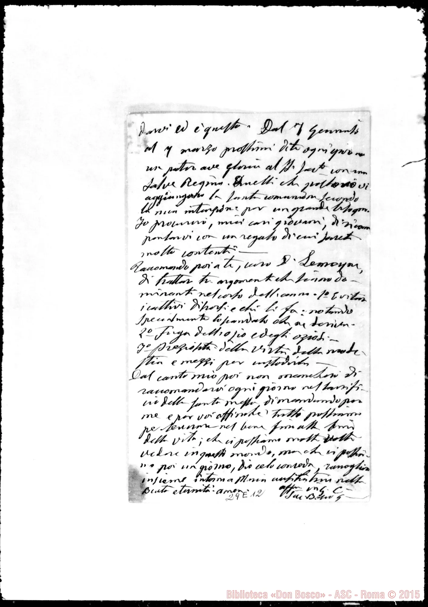 Fotogramma E 12 — Lemoyne Gio. Battista, sac. SDB