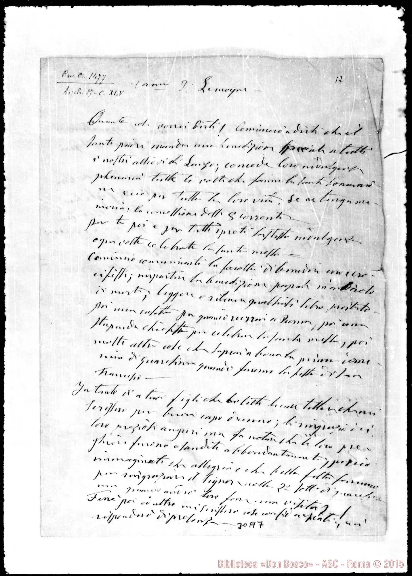Fotogramma A 7 — Lemoyne Gio. Battista, sac. SDB