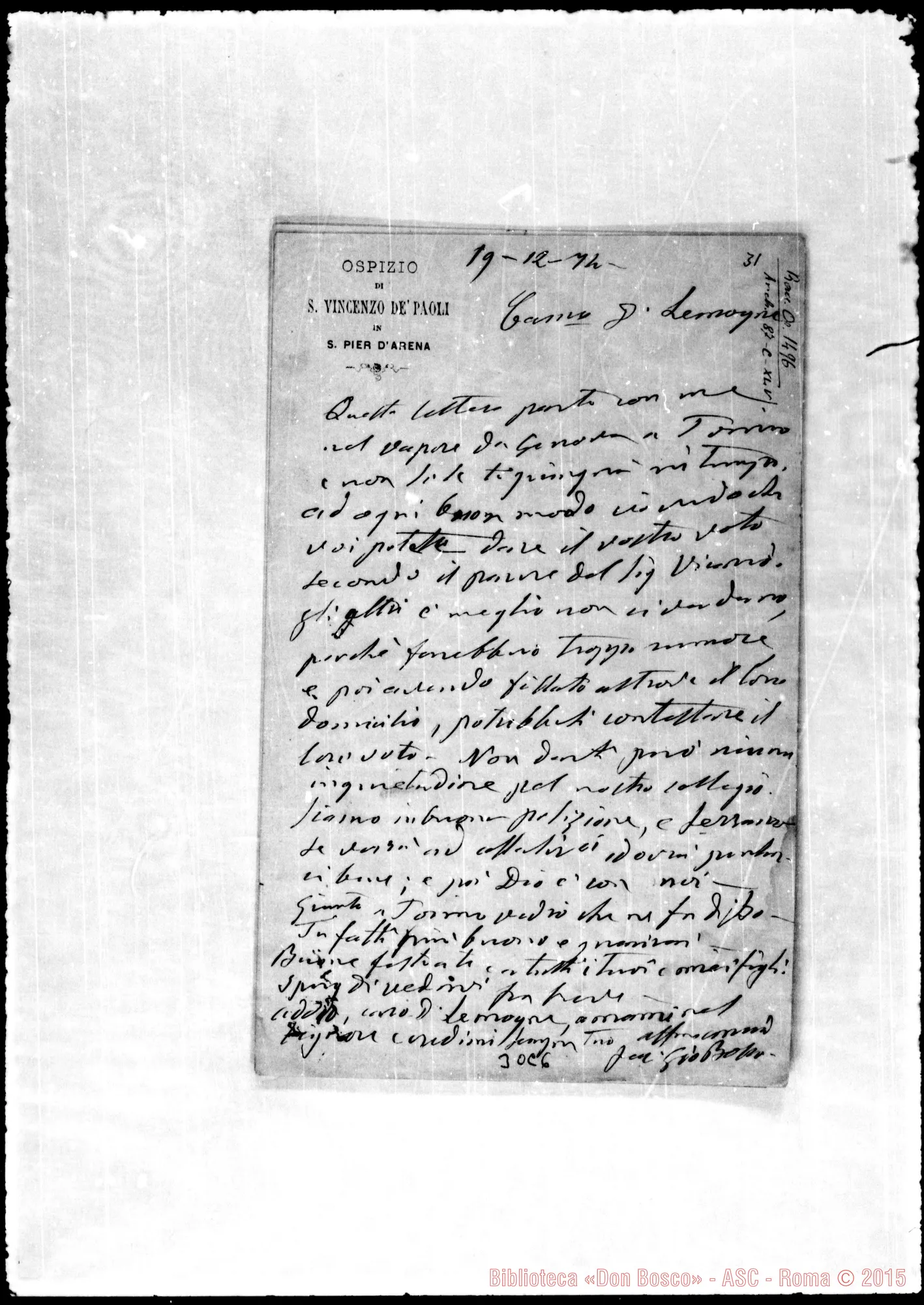 Fotogramma C 6 — Lemoyne Gio. Battista, sac. SDB