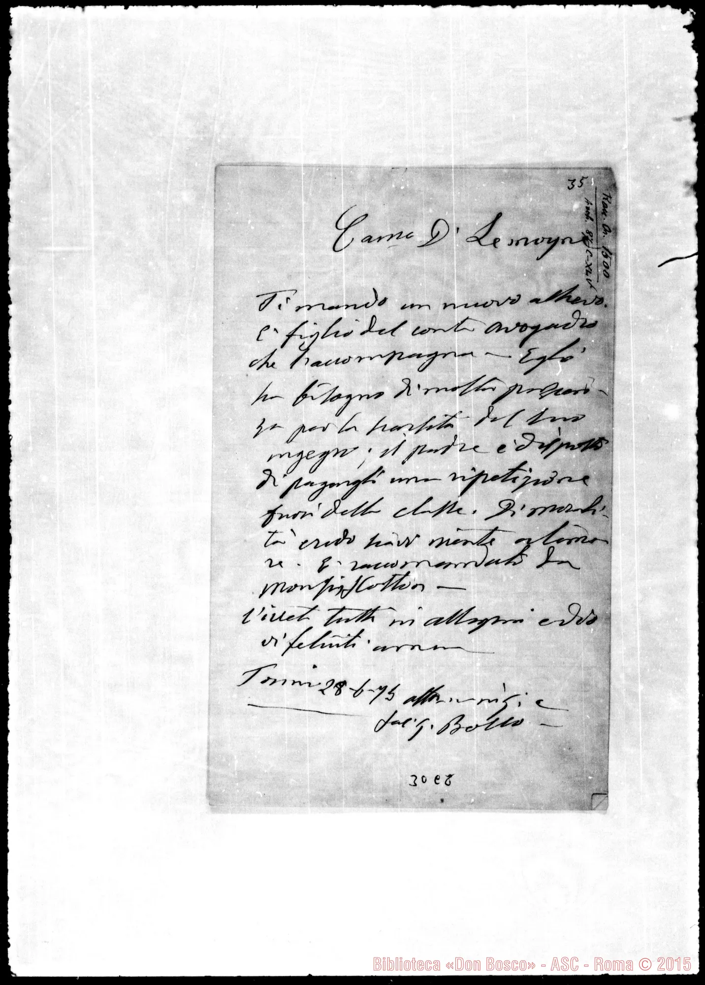 Fotogramma C 8 — Lemoyne Gio. Battista, sac. SDB
