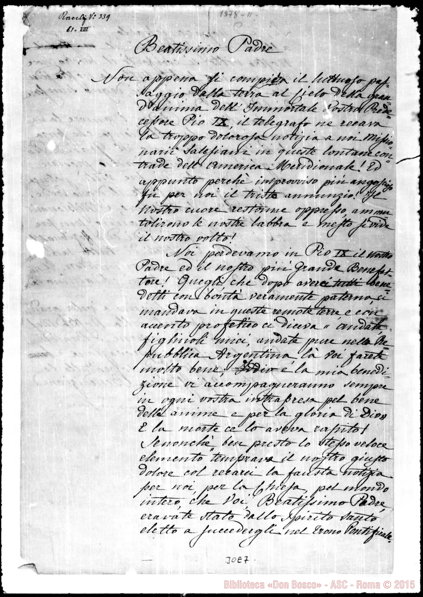Fotogramma E 7 — Leone XIII, Papa