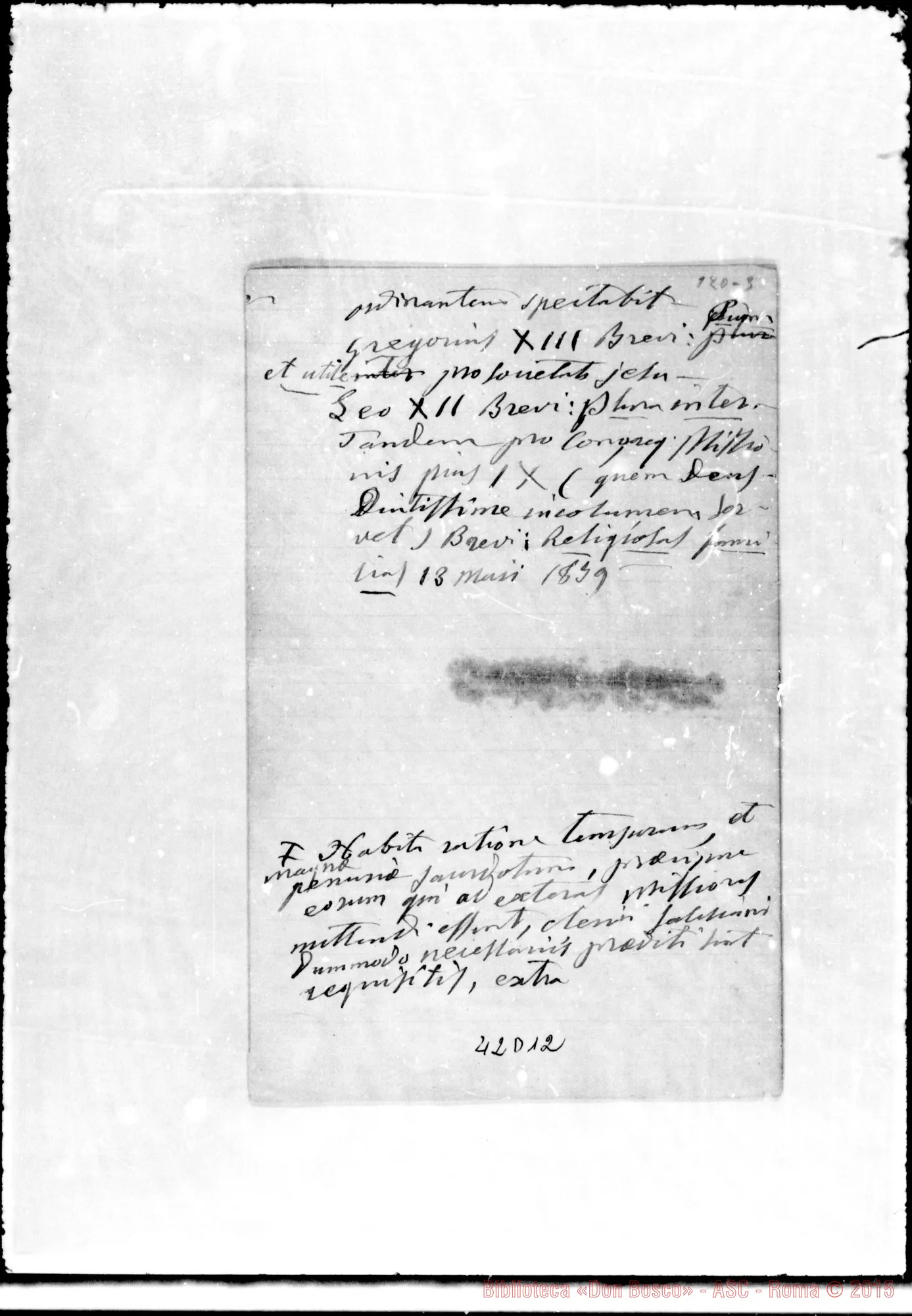 Fotogramma D 12 — Pio IX, Papa