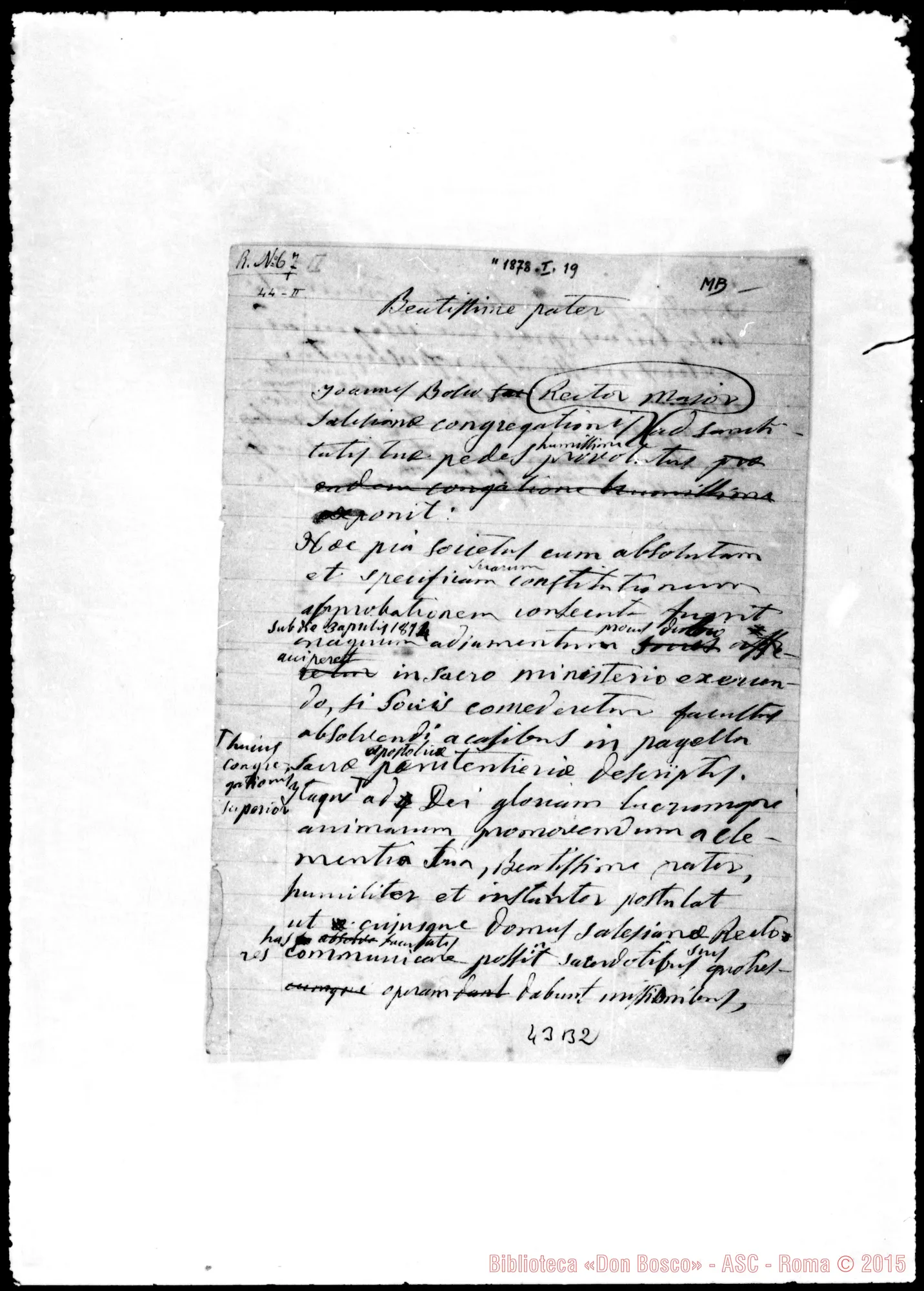 Fotogramma B 2 — Pio IX, Papa