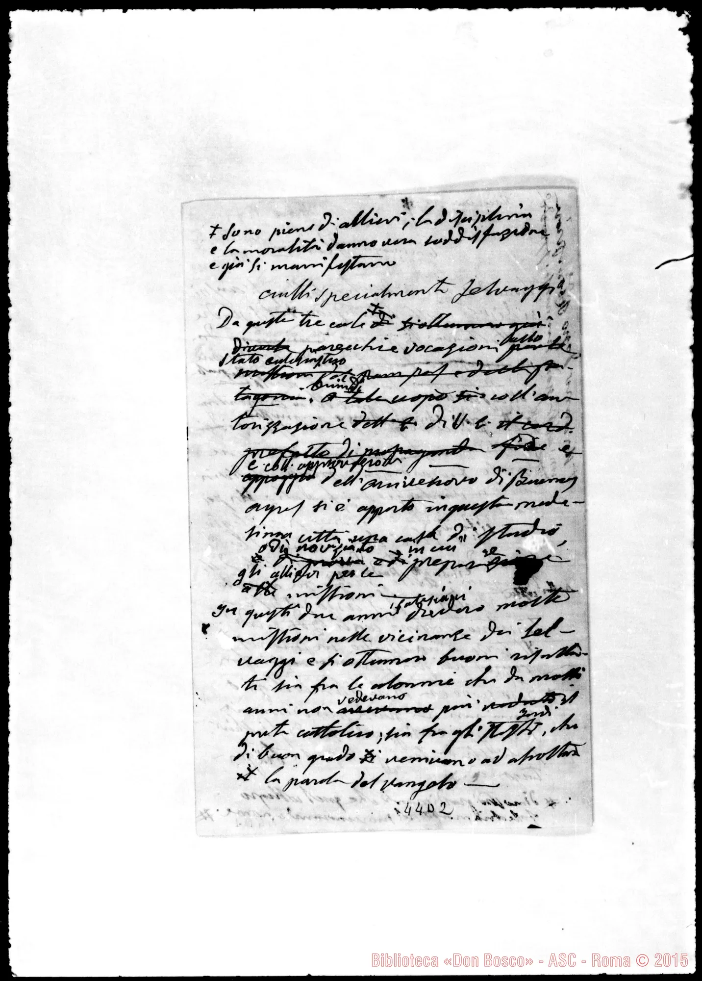 Fotogramma D 2 — Randi, Card. Pref. Economia Propaganda Fide