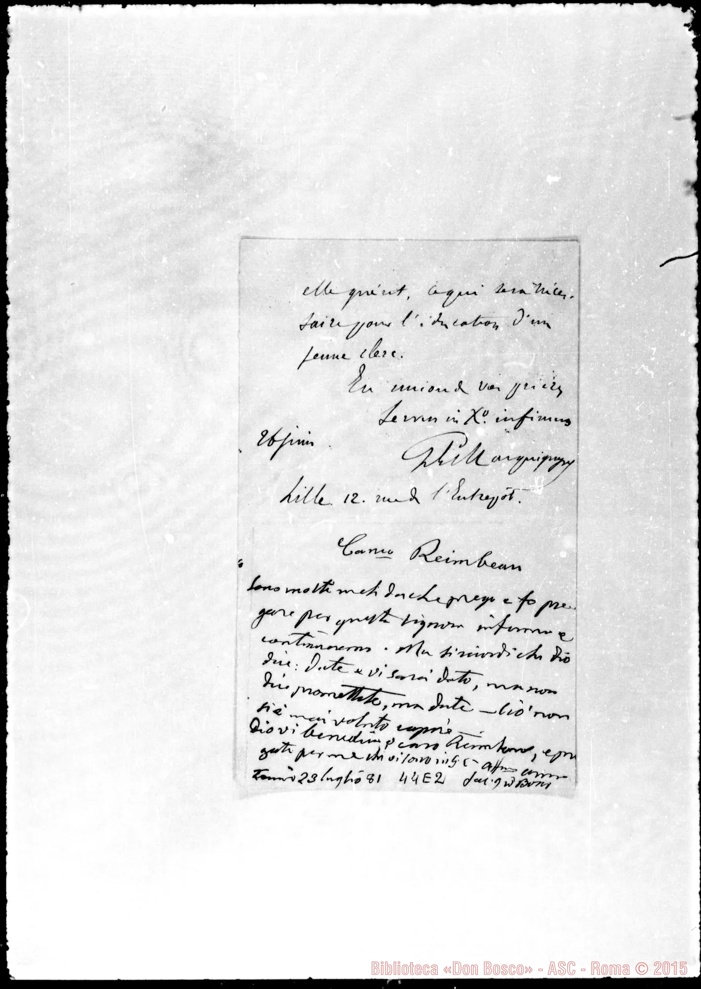 Fotogramma E 2 — Reimbeau Giulio, ch. SDB