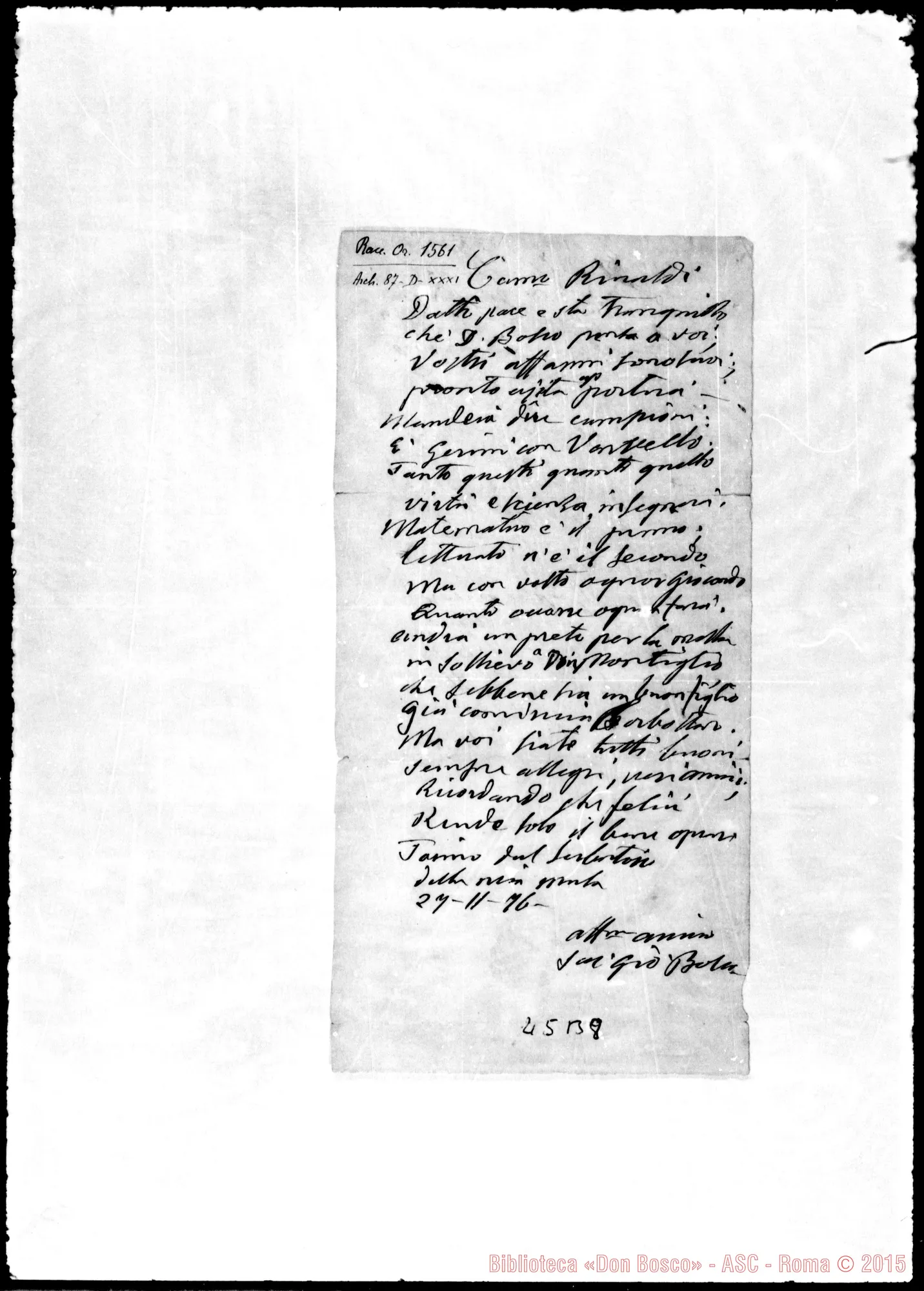 Fotogramma B 8 — Rinaldi Giovanni Battista, sac. SDB