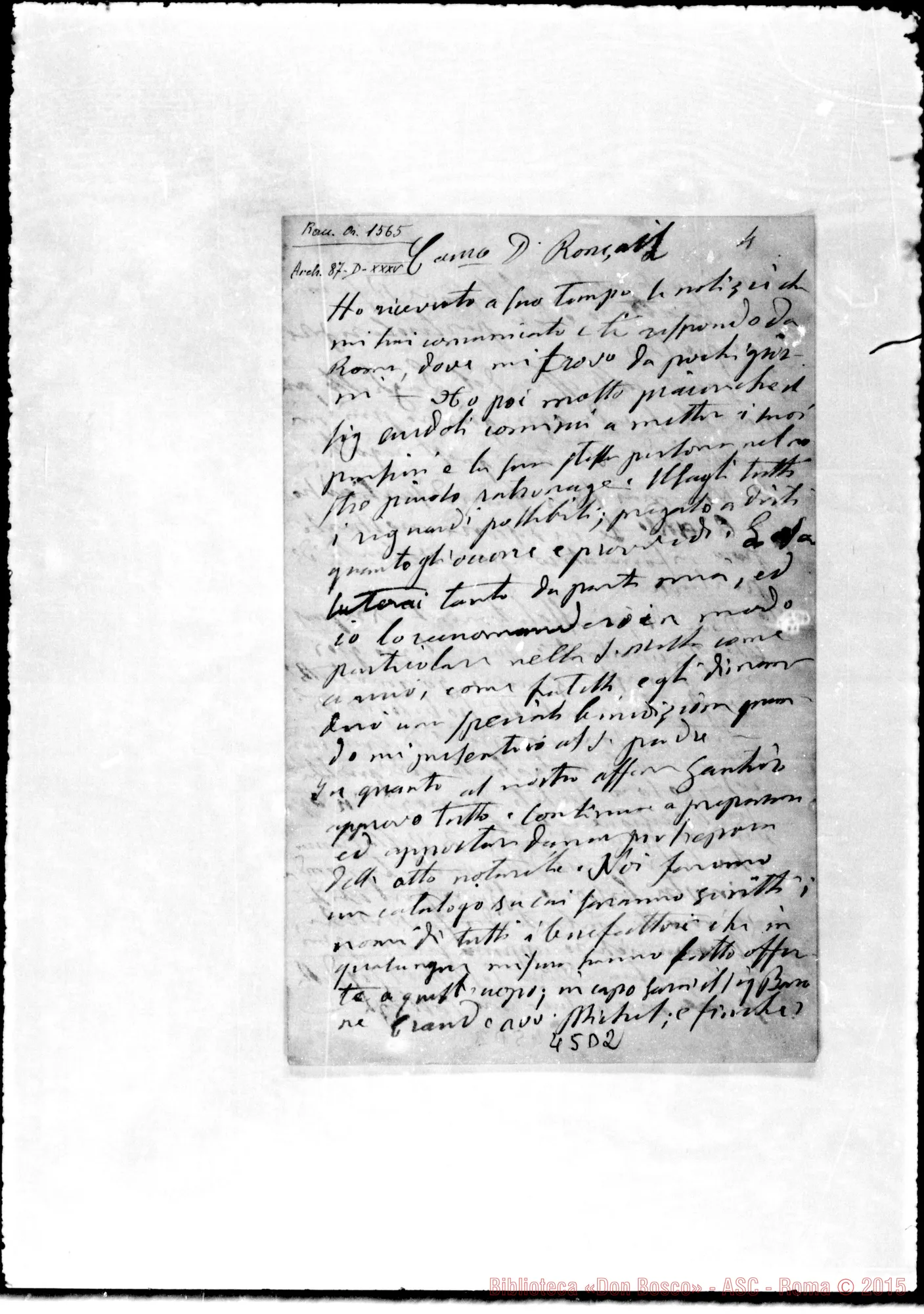 Fotogramma D 2 — Ronchail Giuseppe, sac. SDB