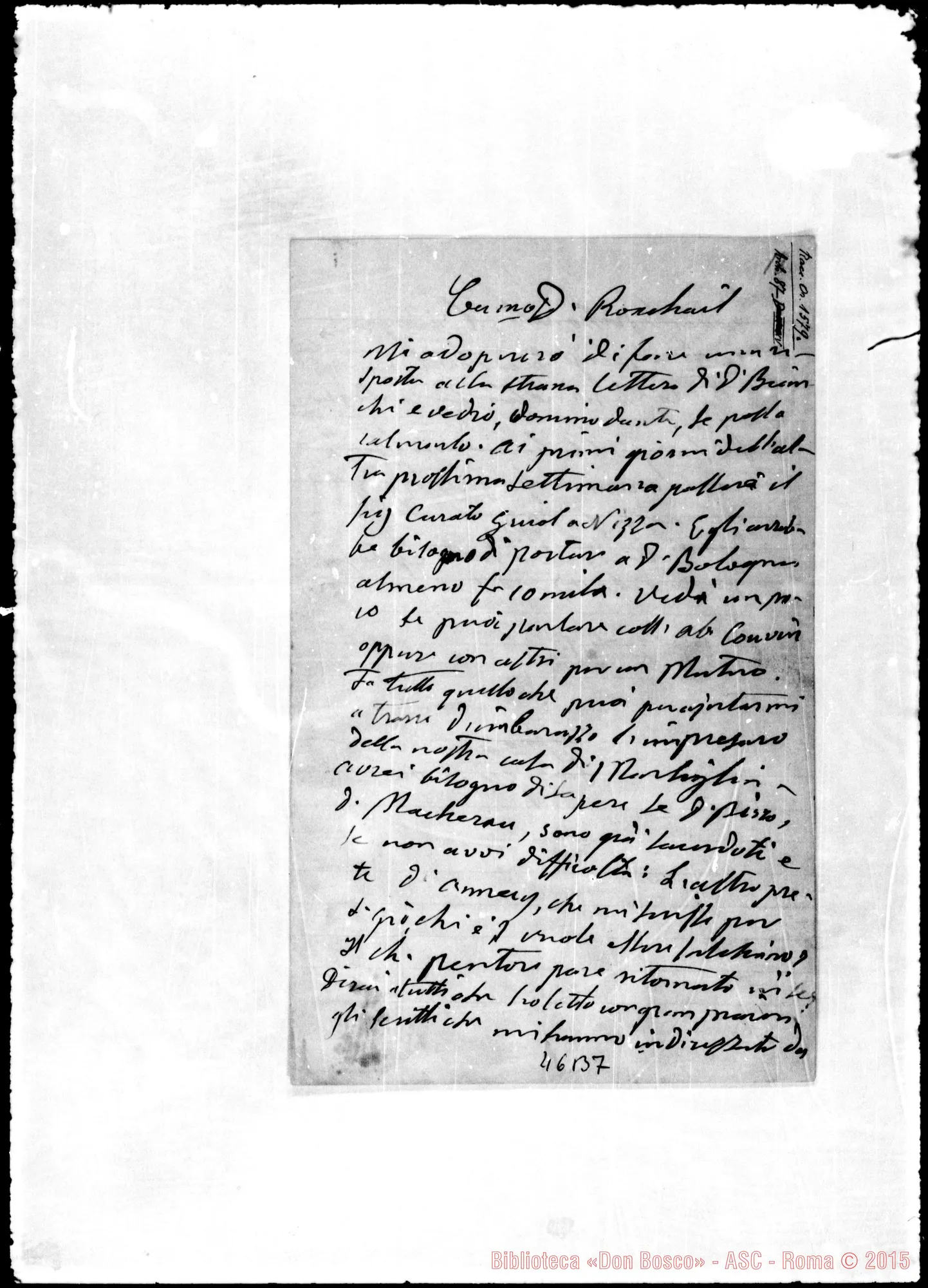Fotogramma B 7 — Ronchail Giuseppe, sac. SDB