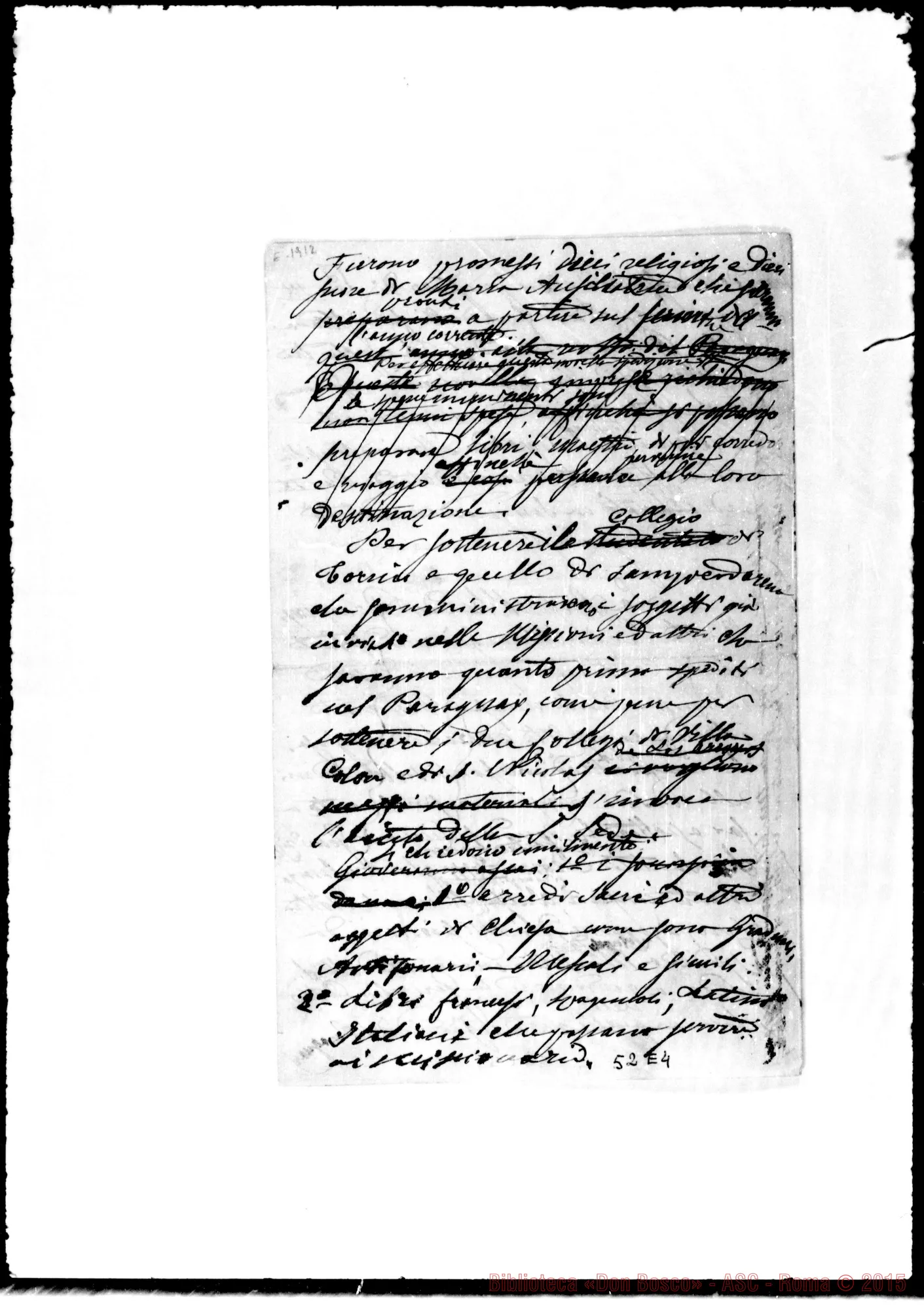 Fotogramma E 4 — Simeoni Giovanni, Card. Pref. della S.C. Propaganda Fide
