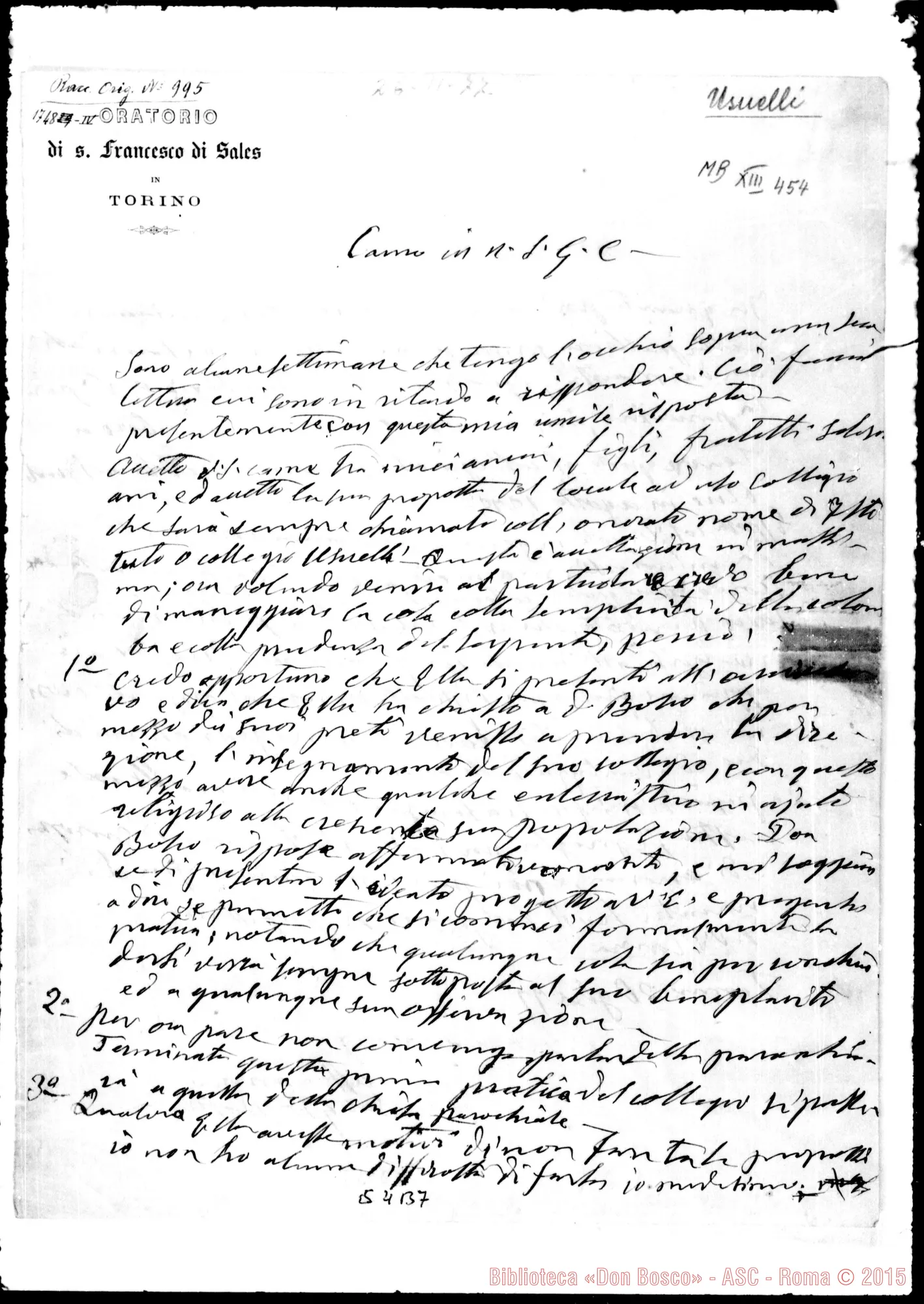 Fotogramma B 7 — Usuelli Giovanni, parroco dell’incoronata (Milano)
