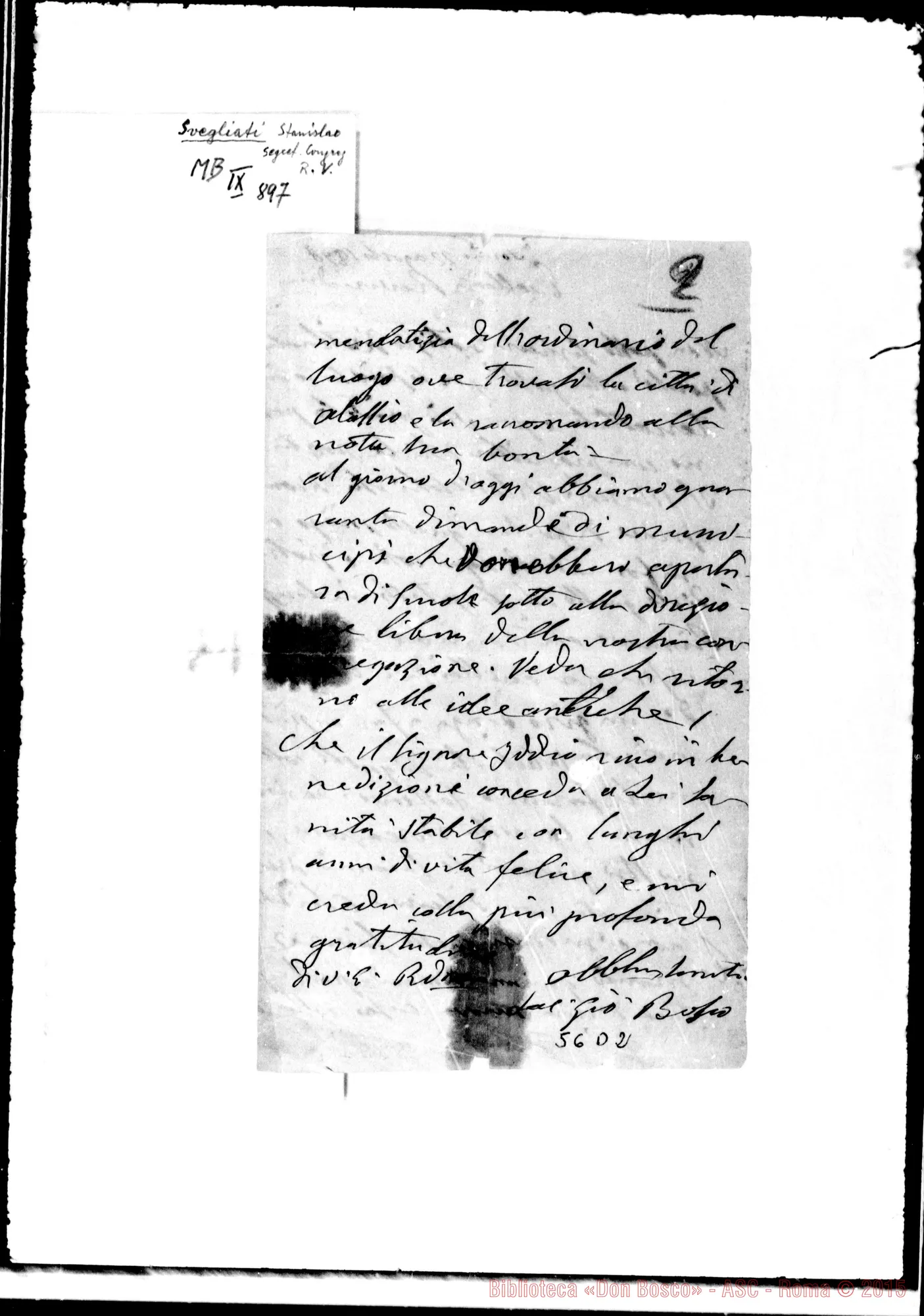 Fotogramma D 2 — Svegliati Stanislao (cfr. 53 A 1)
