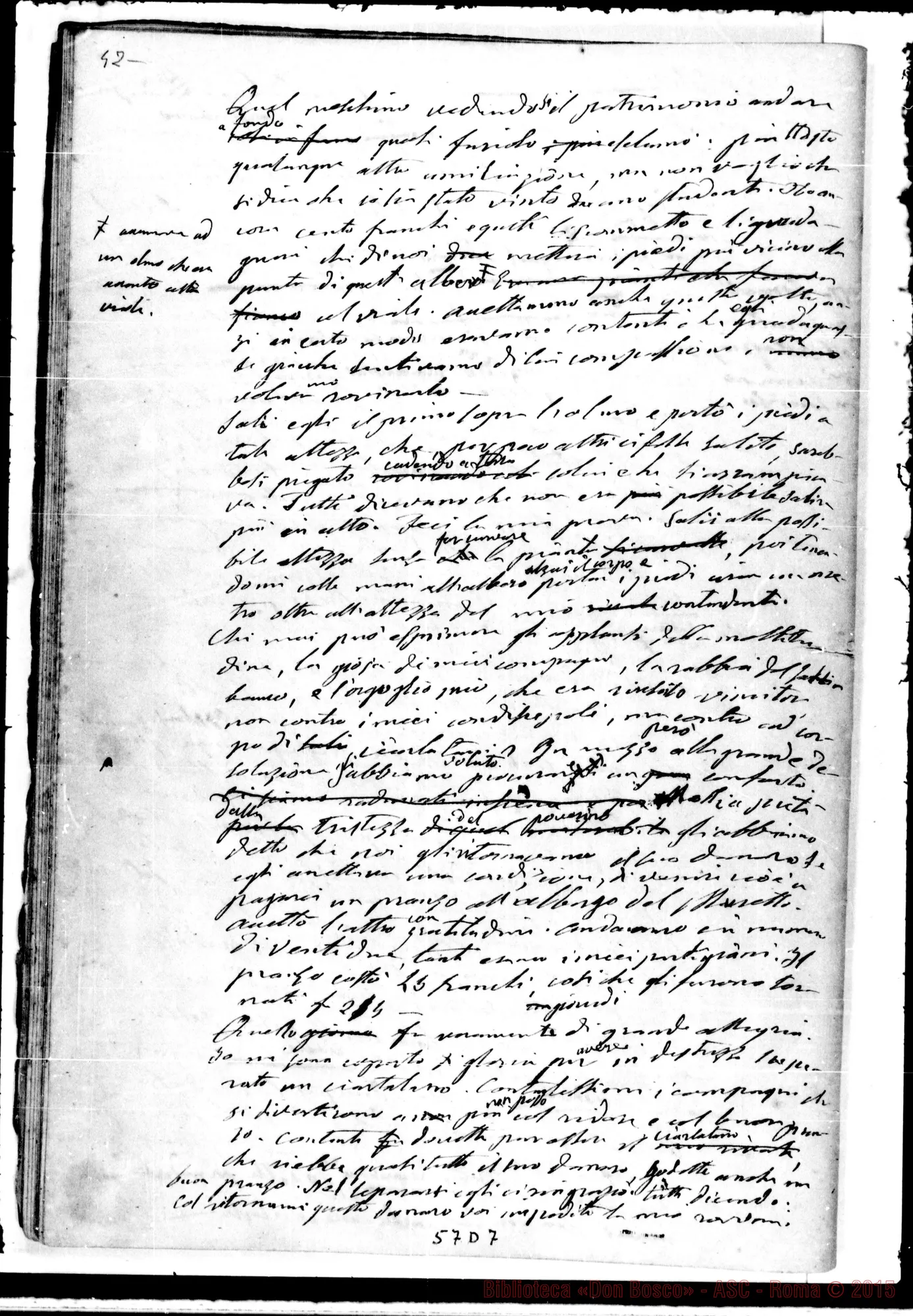 Fotogramma D 7 — Memorie dell'Oratorio di S. Francesco di Sales. Esclusivamente pei Soci salesiani». Ms. autogr. Bosco