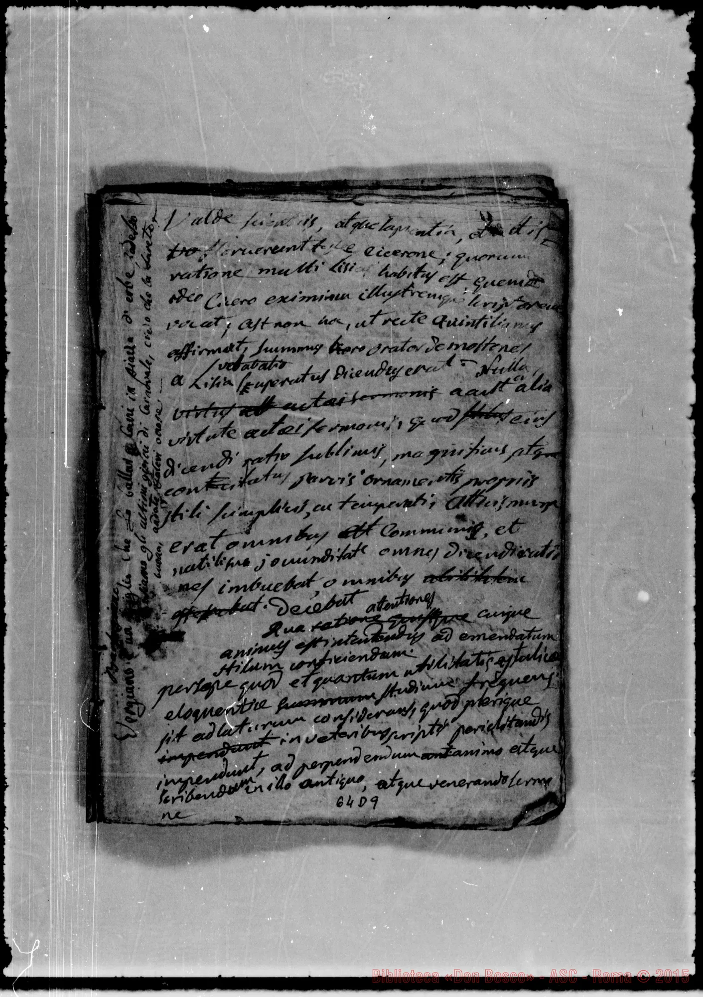 Fotogramma D 9 — Quaderno di latino: «Forse vi è…»